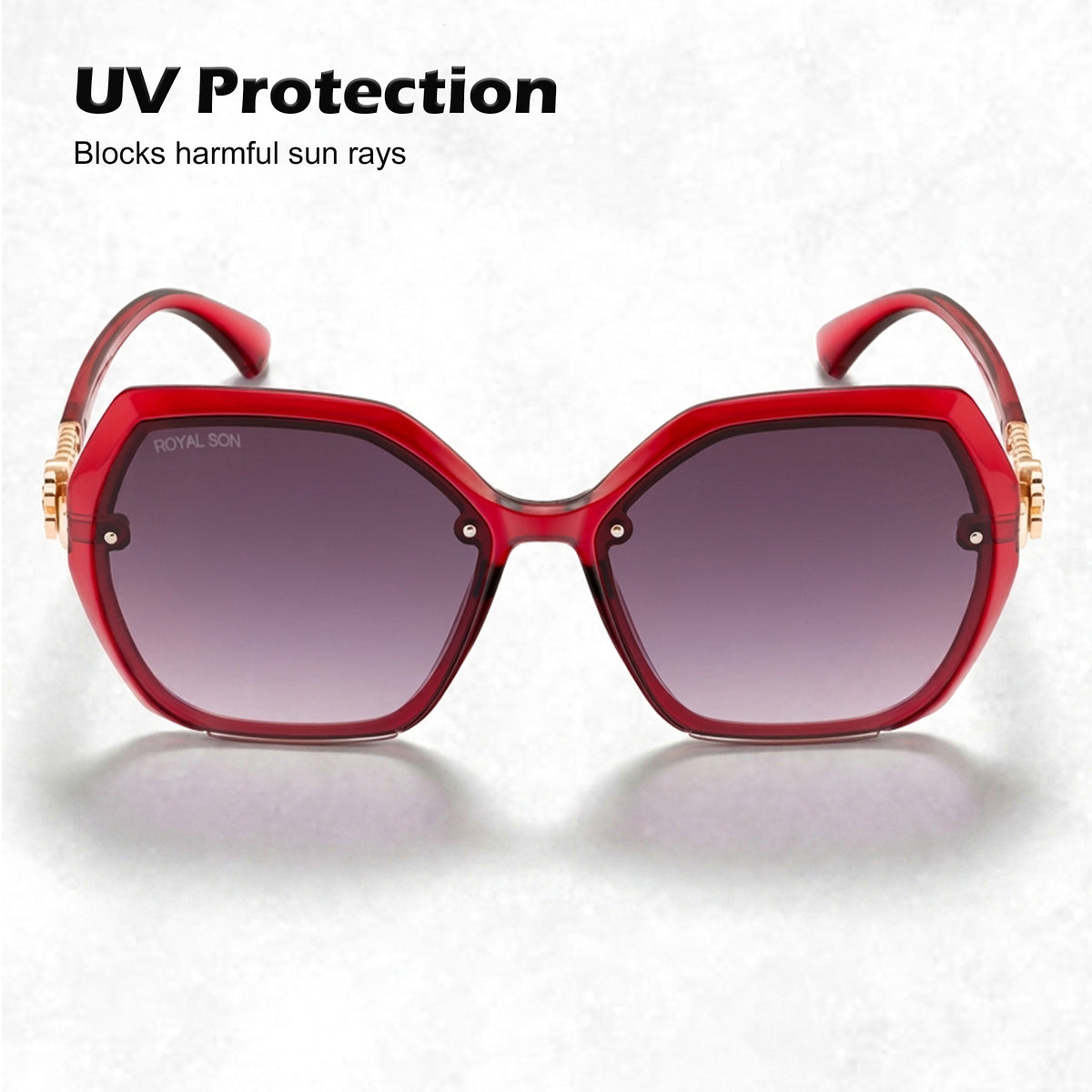 Royal Son Oversized Butterfly UV Protected Women Sunglasses - CHIWM00115-C6