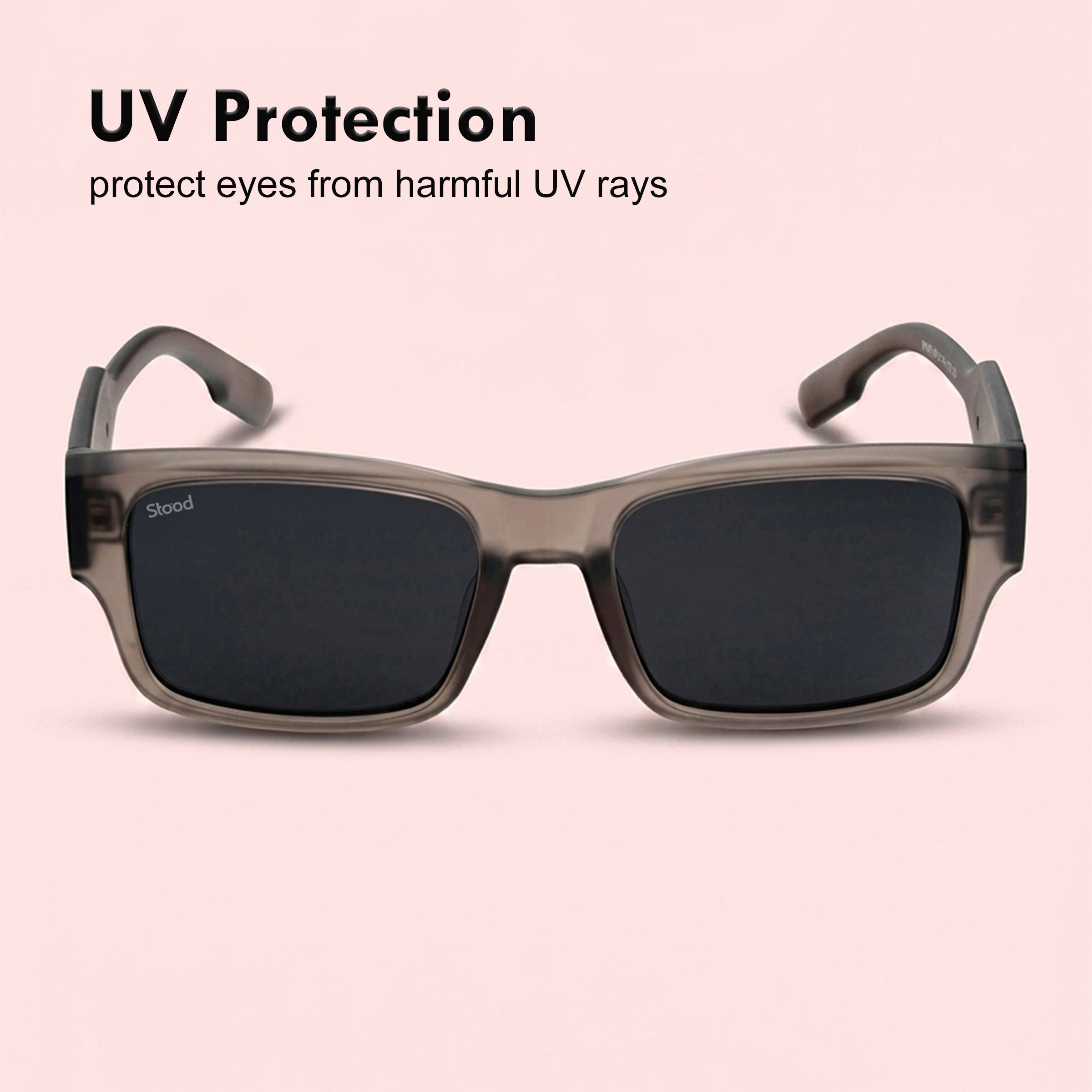 Stood Square Black Polarized UV Protection Chashma For Men & Women New Style – SG-STD0029-C2