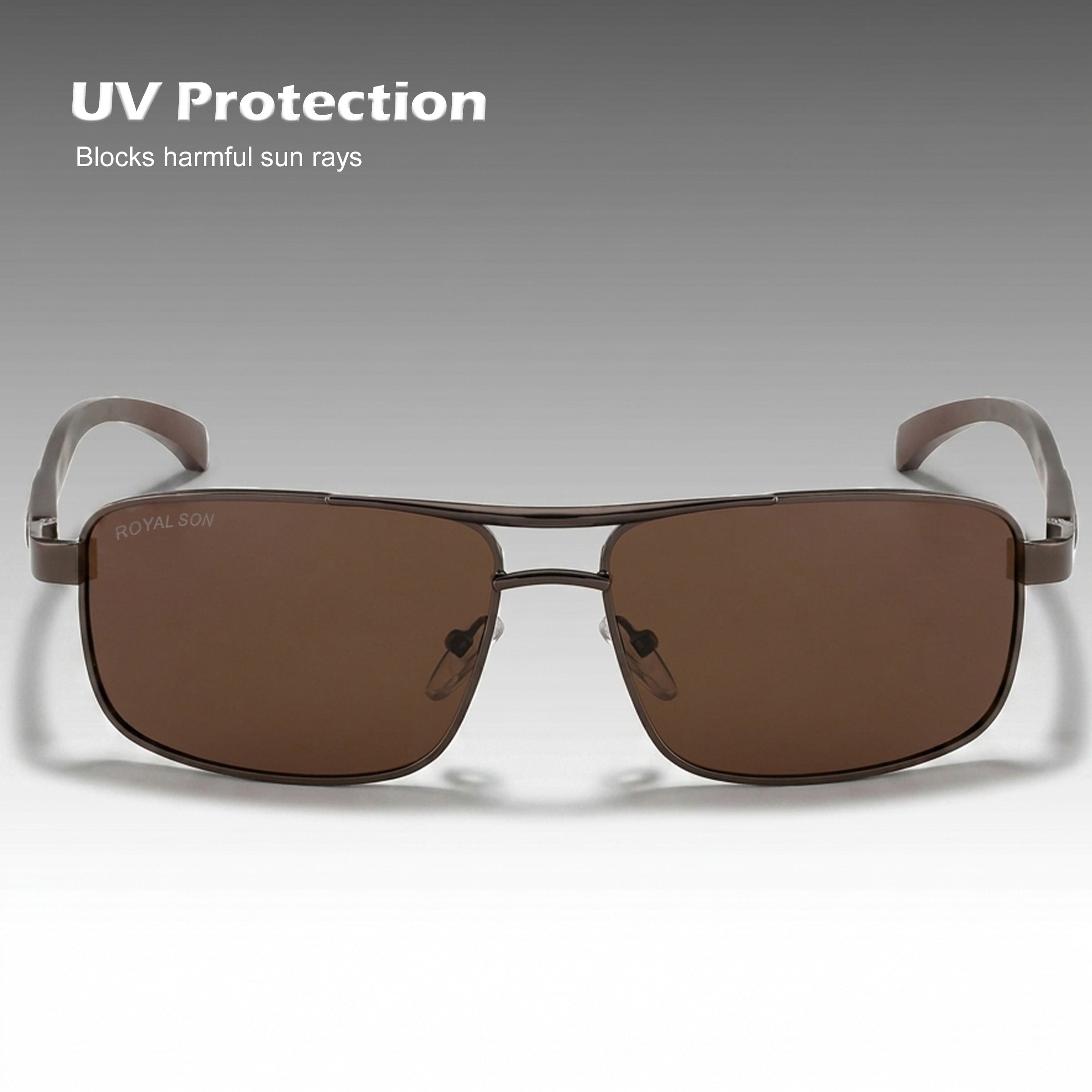 Royal Son Rectangular Polarized Men Sunglasses - CHI0085-C3