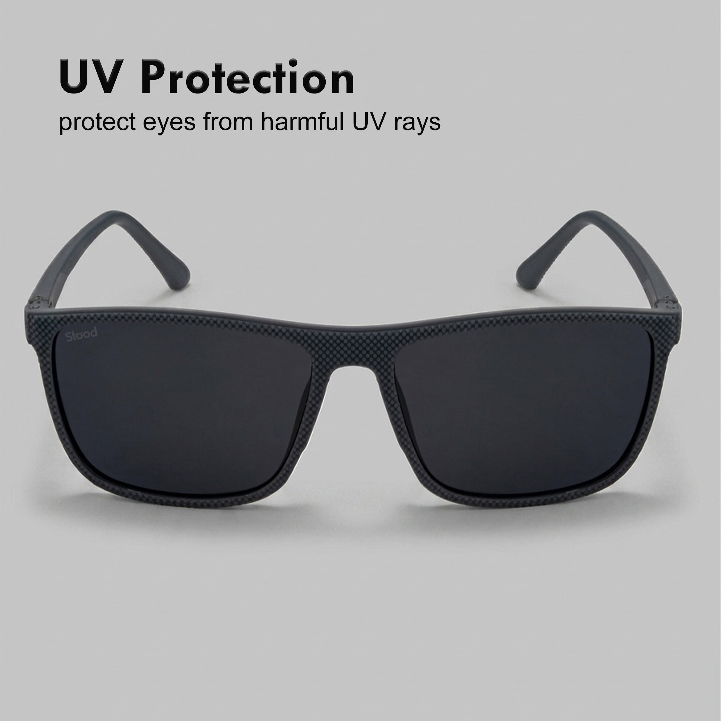 Stood Square Black Polarized UV Protection Goggles For Men & Women Sunglasses – SG-STD0022-C3