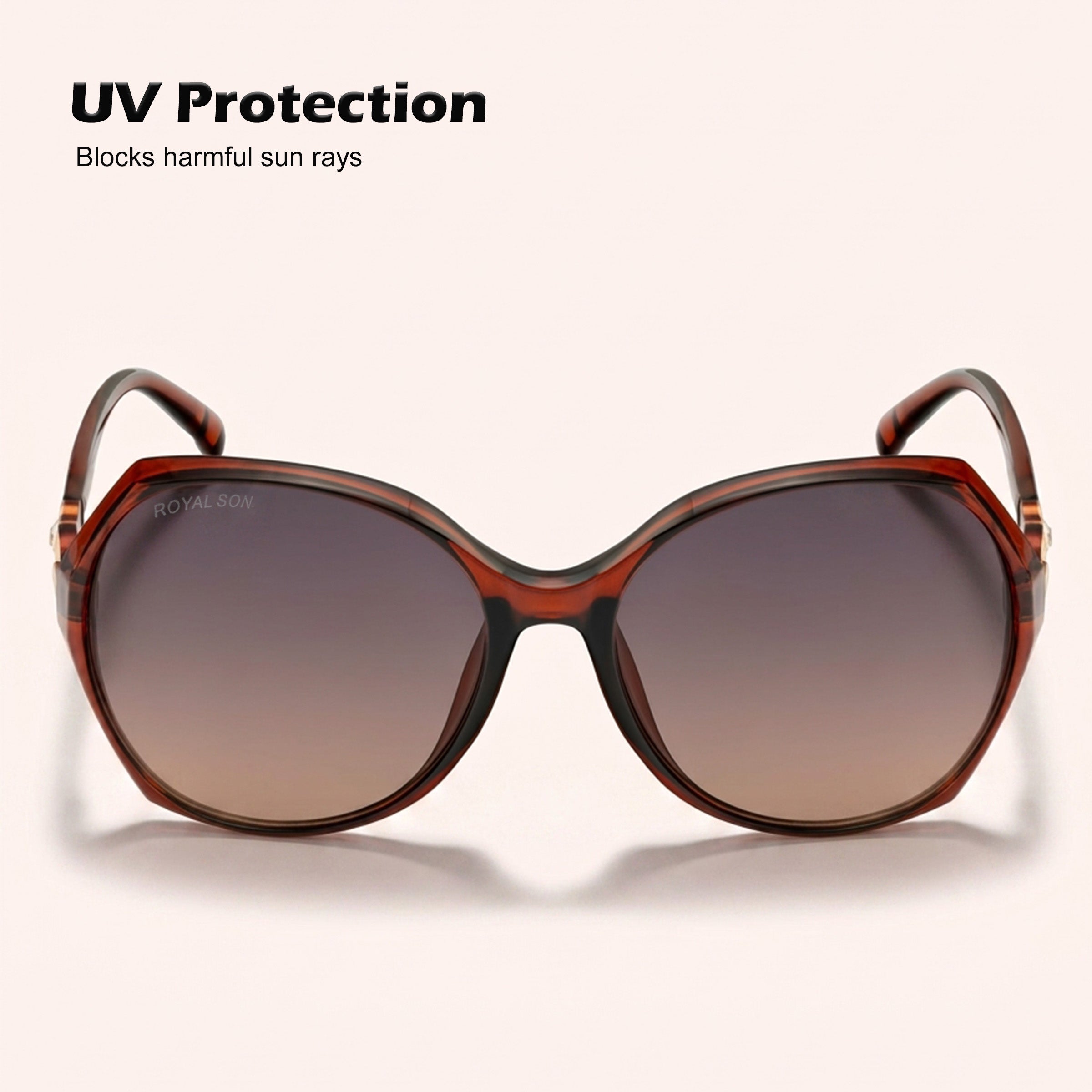 Royal Son Oversized Butterfly UV Protected Women Sunglasses - CHIWM00116-C2