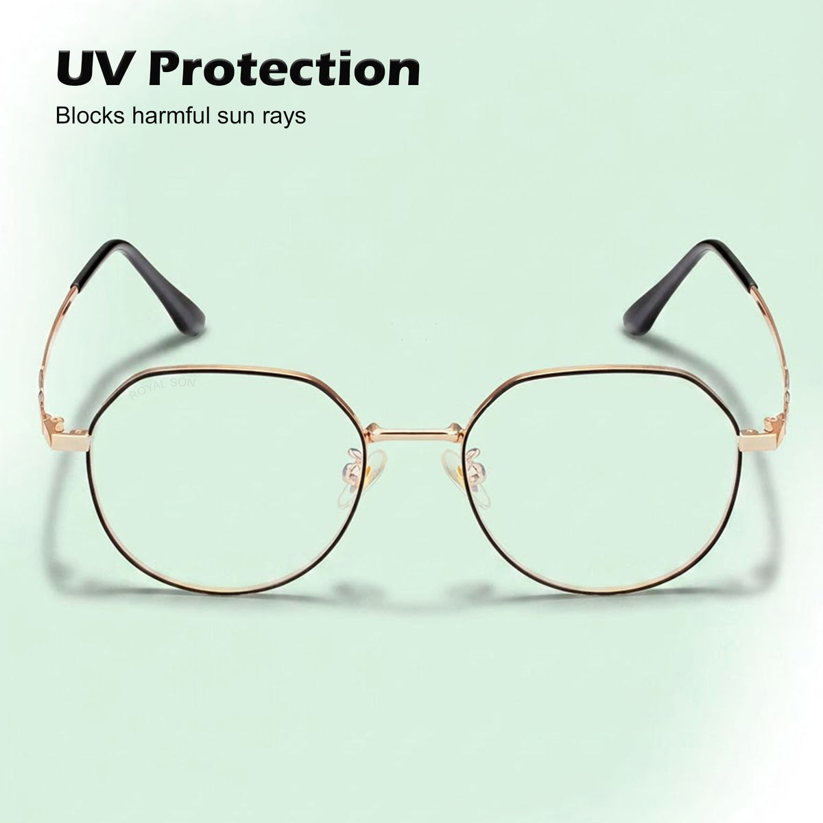 Royal Son Round Blue Ray Cut Men Women Eye Glasses - SF0018-C4