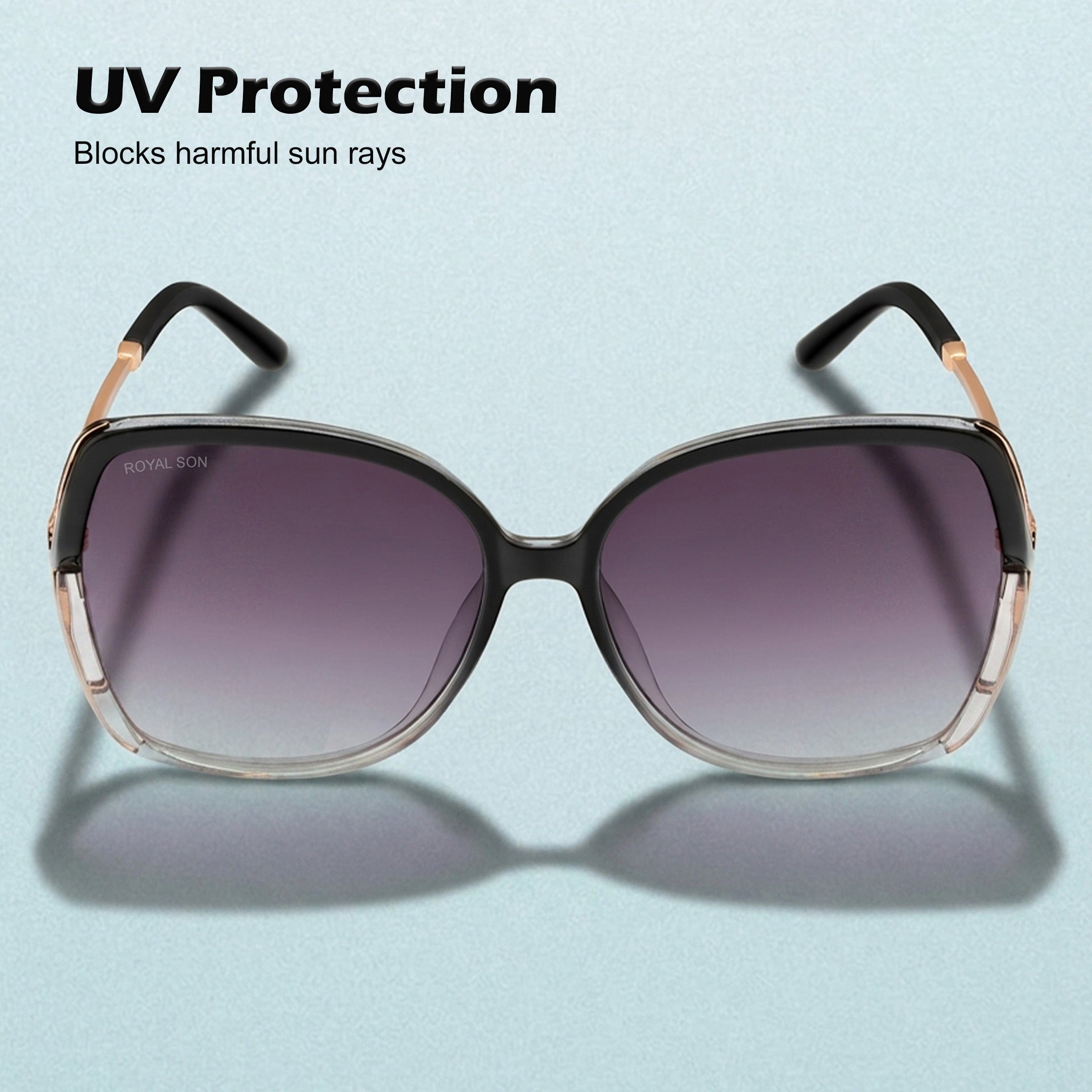Royal Son Oversized Butterfly UV Protected Women Sunglasses - CHIWM00113-C2