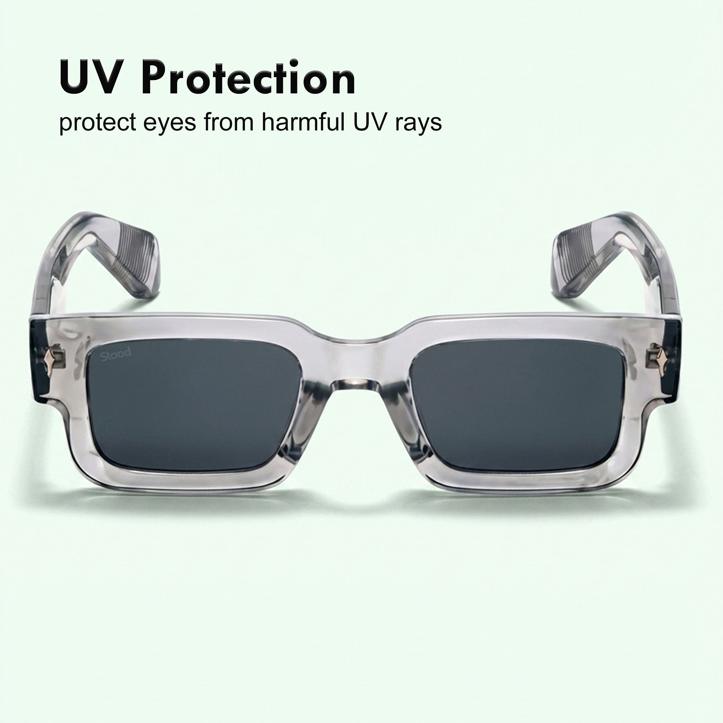 Stood Narrow Square Black UV Protection Chashma For Men & Women New Style – SG-STD0014-C2