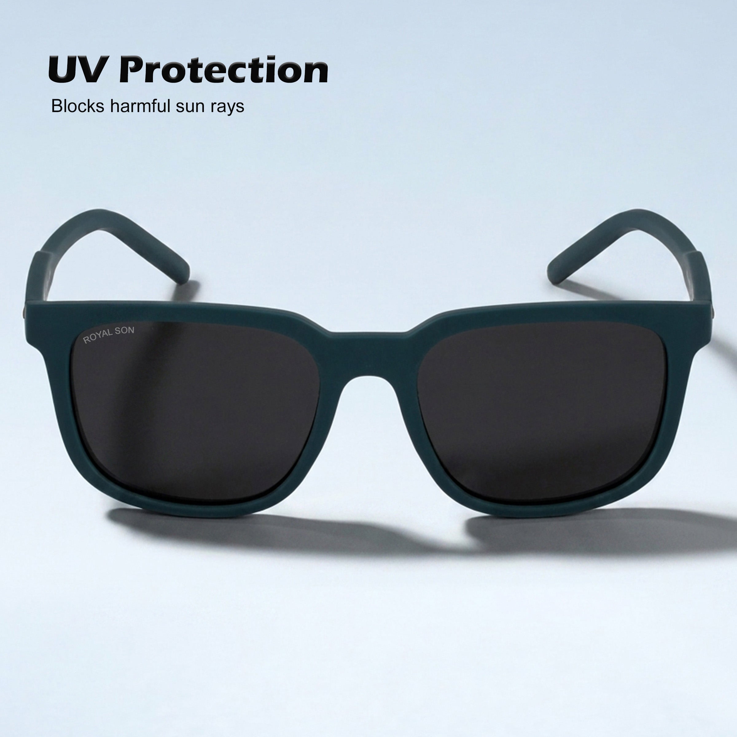 Royal Son Square Black UV Protection Polarized Sunglasses Men Women - - CHI00152-C5