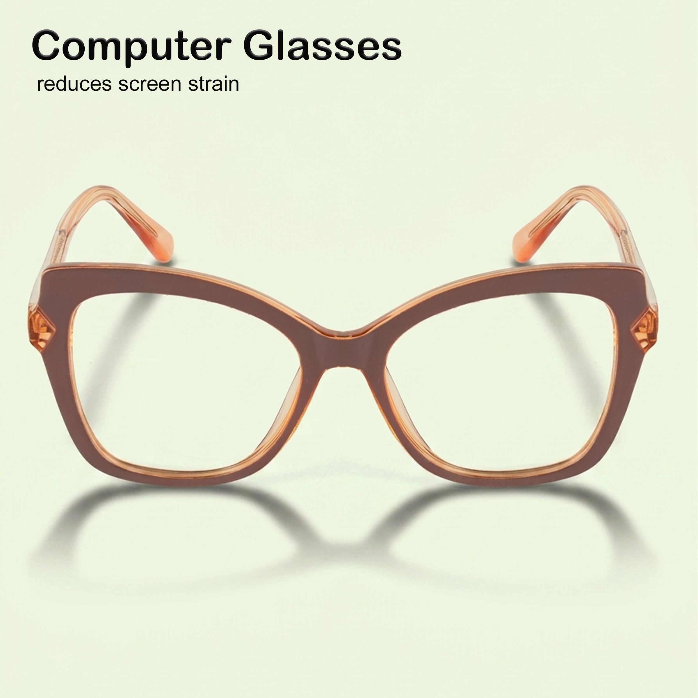 PERKEY Full Rim Cat Eye-Oversized  Spectacles Frames Women - OPTL005-C1