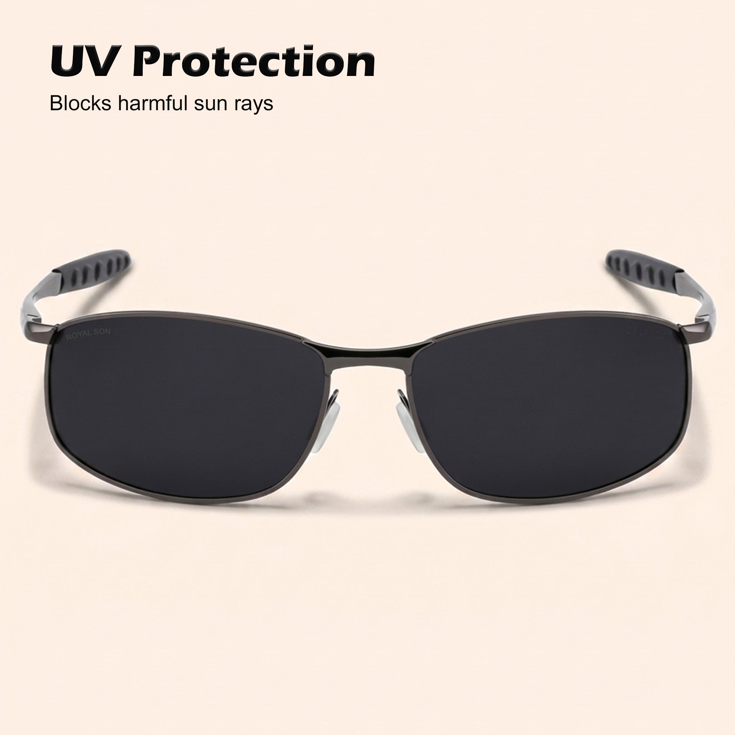 Royal Son Wrap-Around Polarized Men Sunglasses - CHI0083-C2