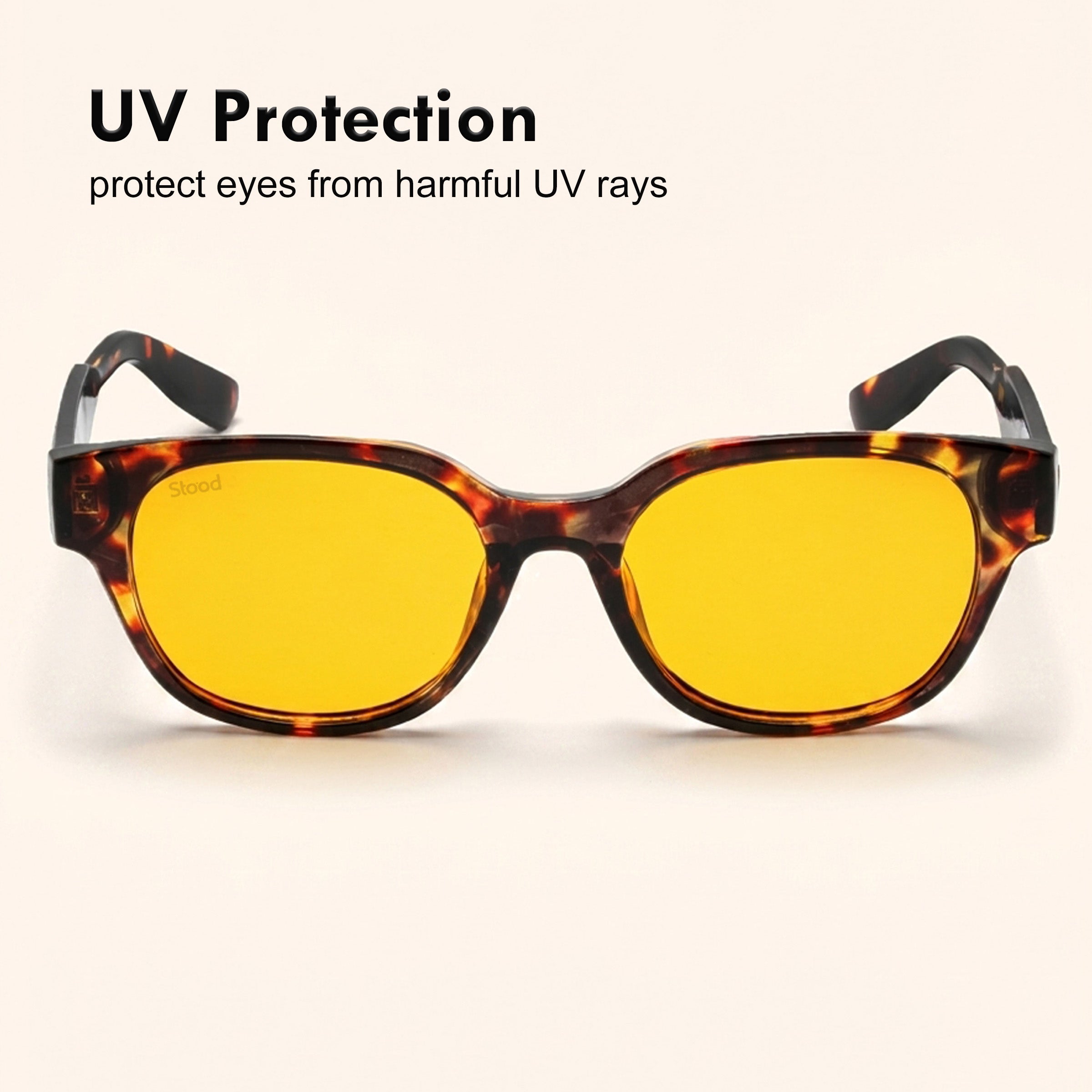 Stood Square UV Protected Brown Sunglasses For Men & Women - SG-STD0034-C3