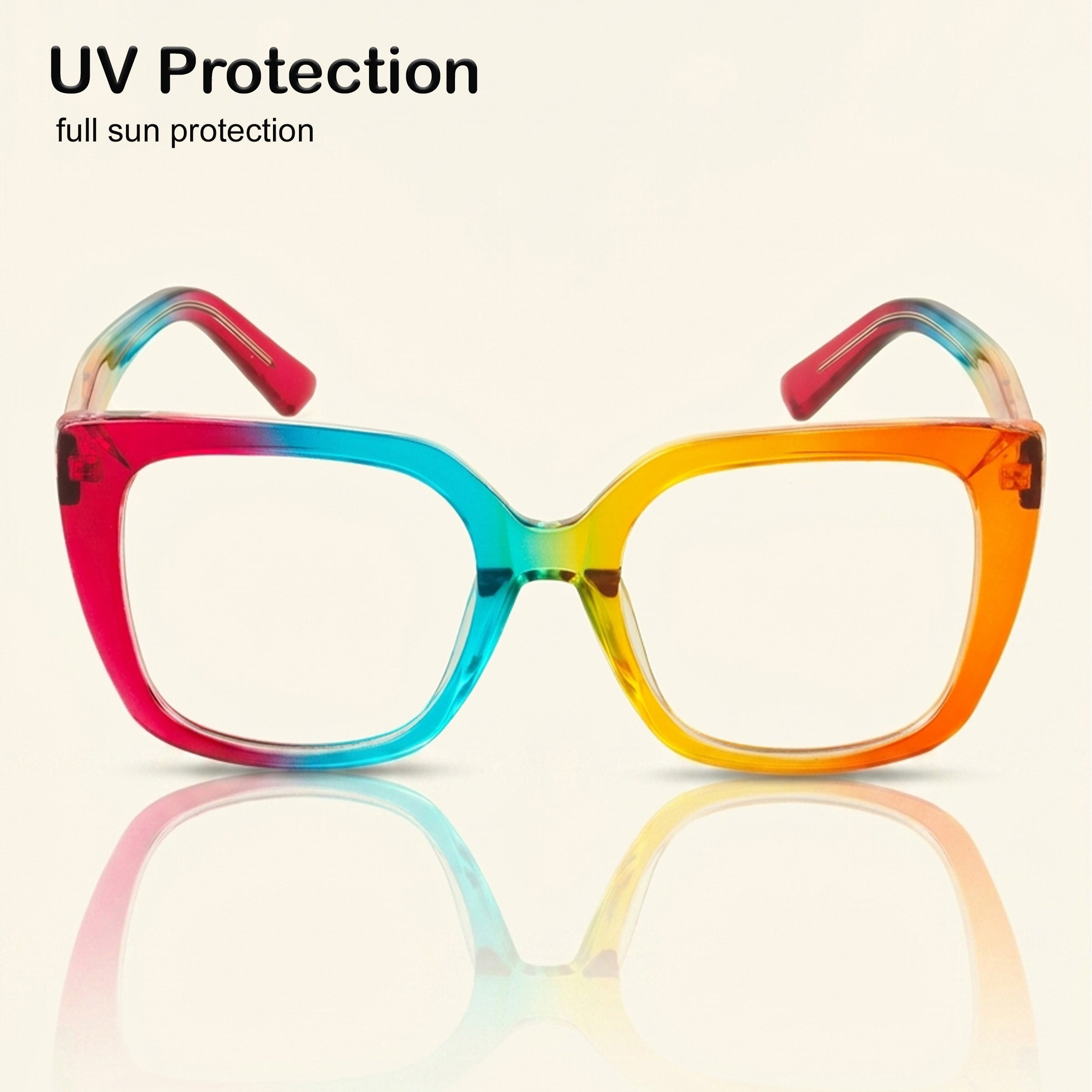 PERKEY Full Rim Square-Oversized Blue Light Blocking Spectacles Frames Men Women - OPTL002-C3