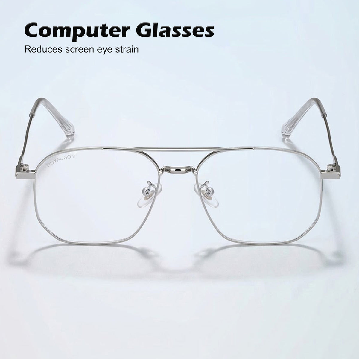 Royal Son Square Blue Ray Cut Men Women Eye Glasses - SF0020-C2