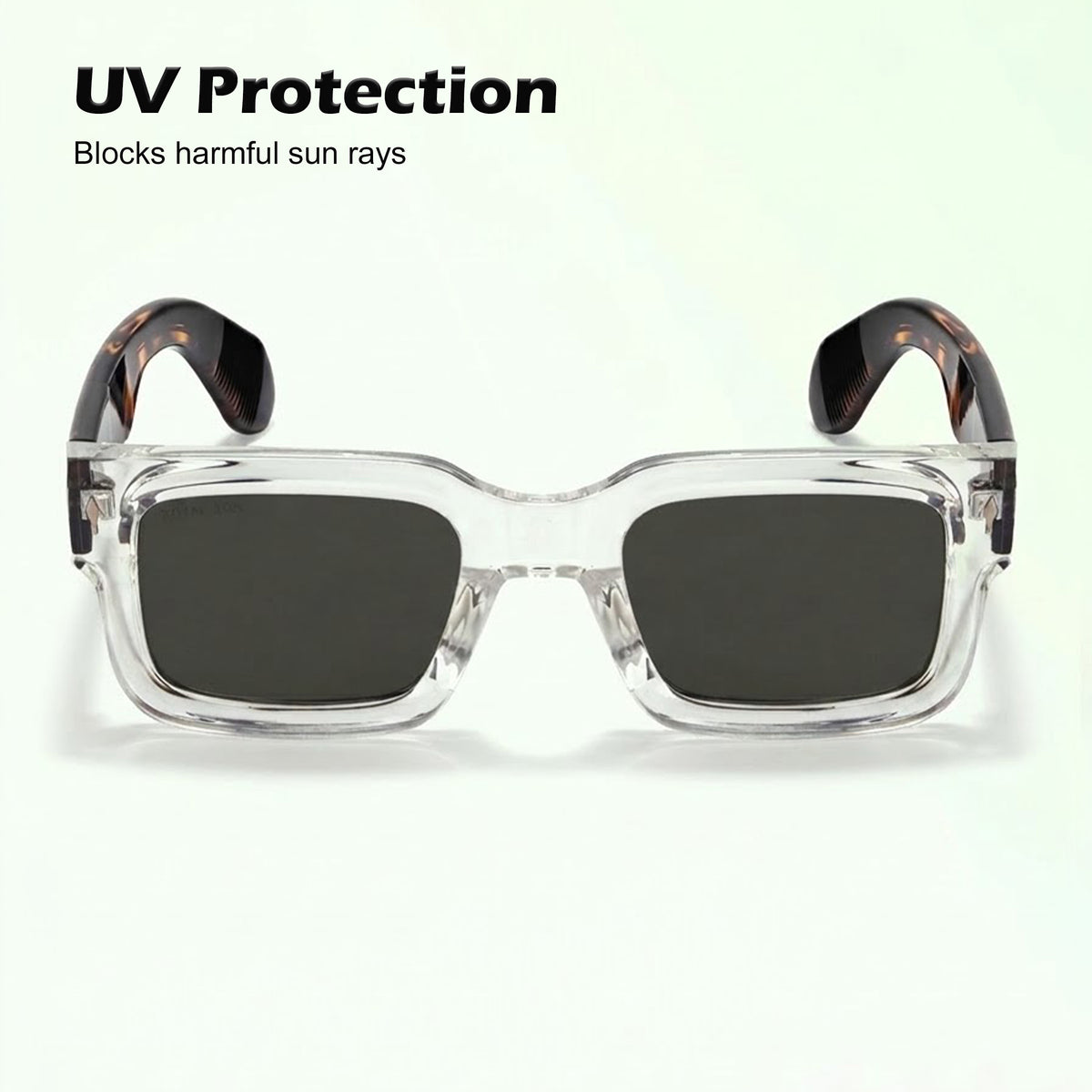 Royal Son Polarized Square Green Lens UV Protection Sunglasses for Men & Women  - SG-RS1115-C4