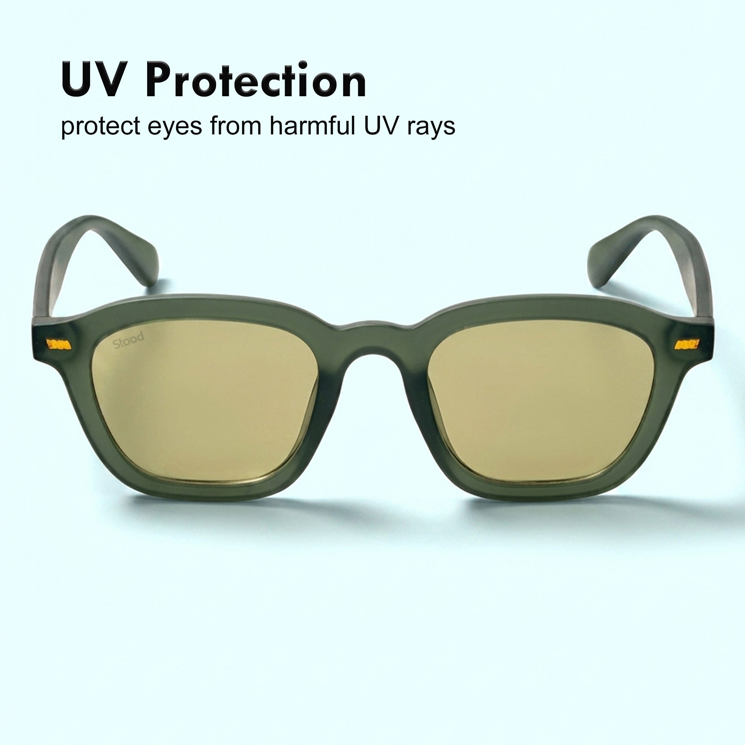 Stood Square Green UV Protection Sunglasses For Men & Women Stylish – SG-STD0016-C5