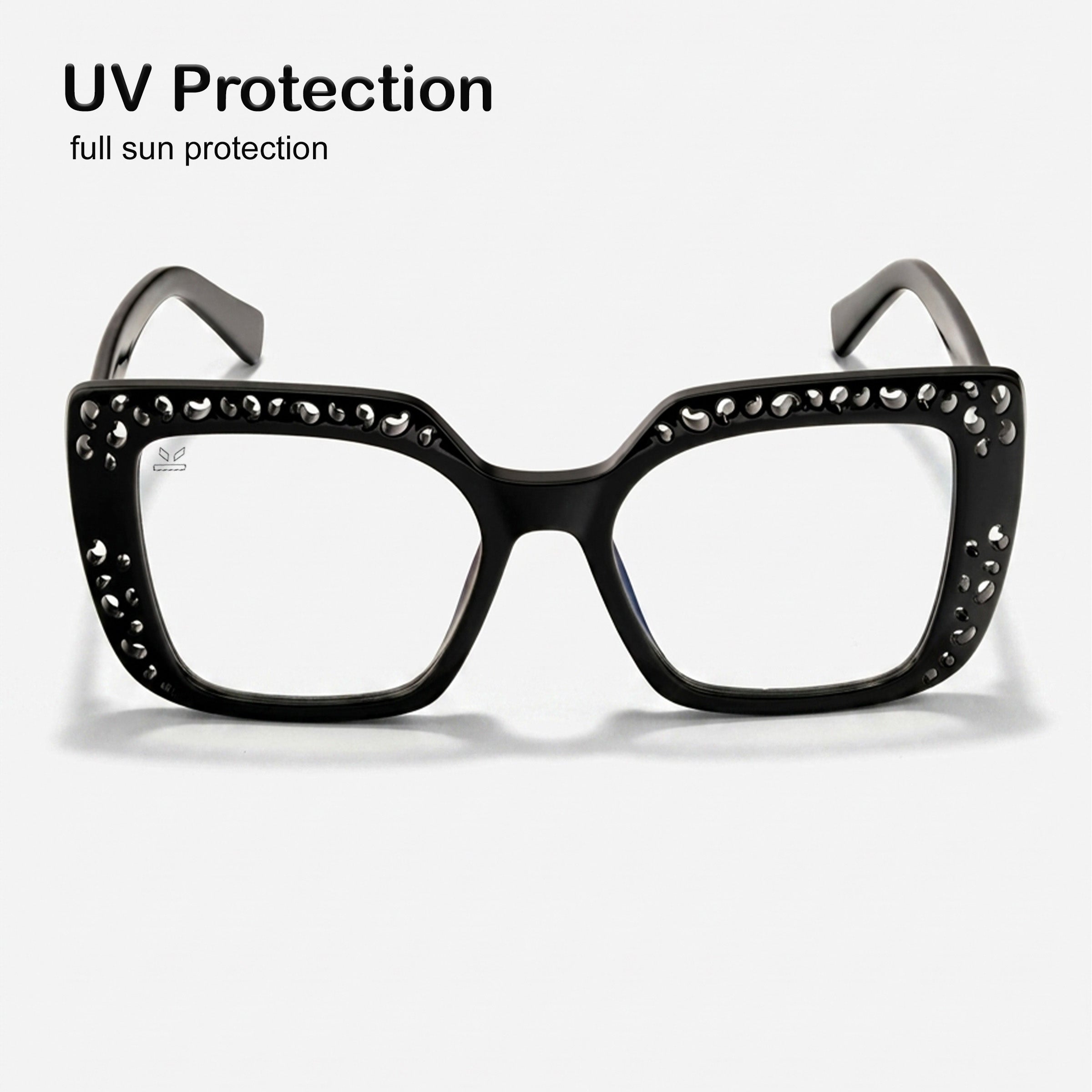 PERKEY Square Full Rim Computer Glasses for Women - OPTL0020-C1