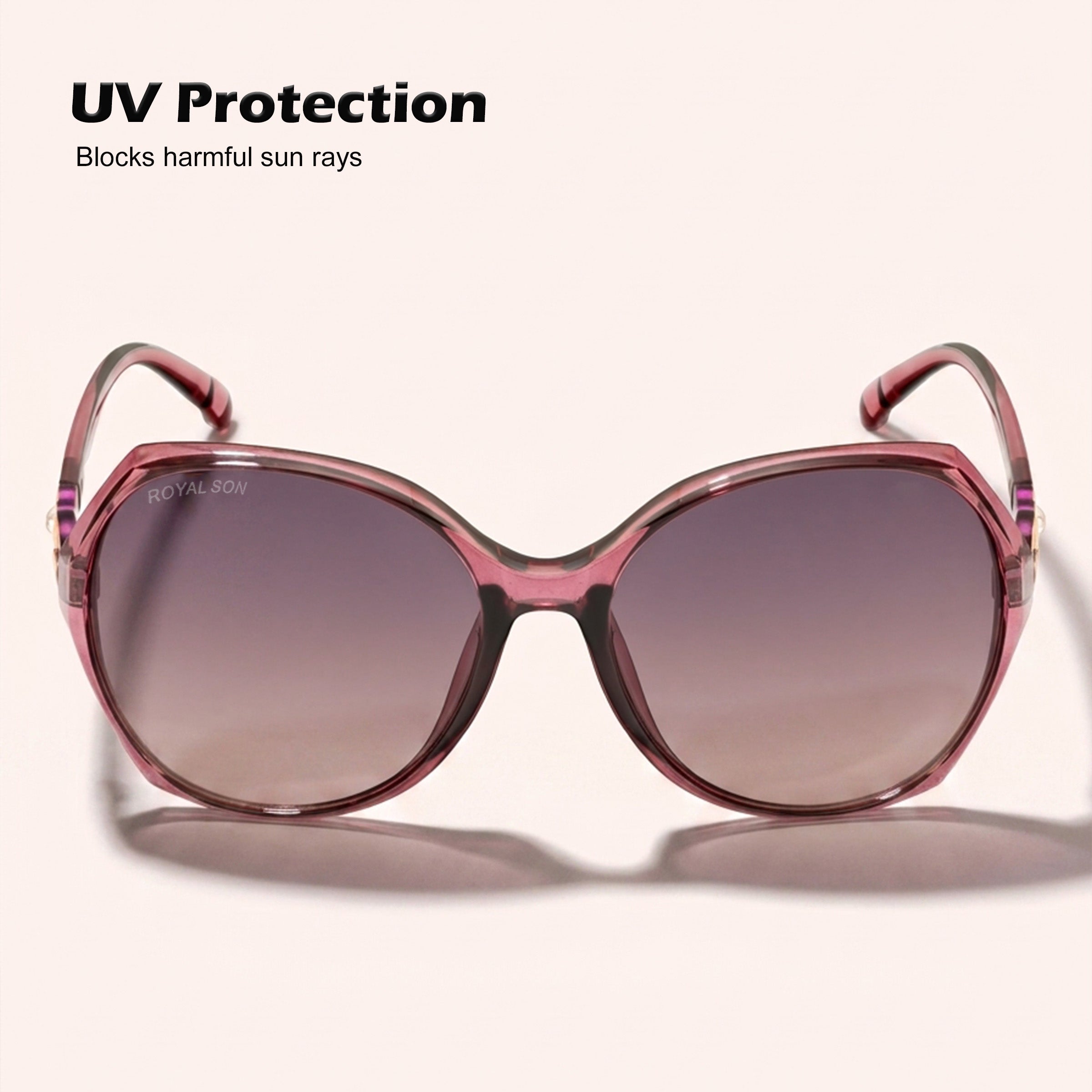 Royal Son Oversized Butterfly UV Protected Women Sunglasses - CHIWM00116-C4