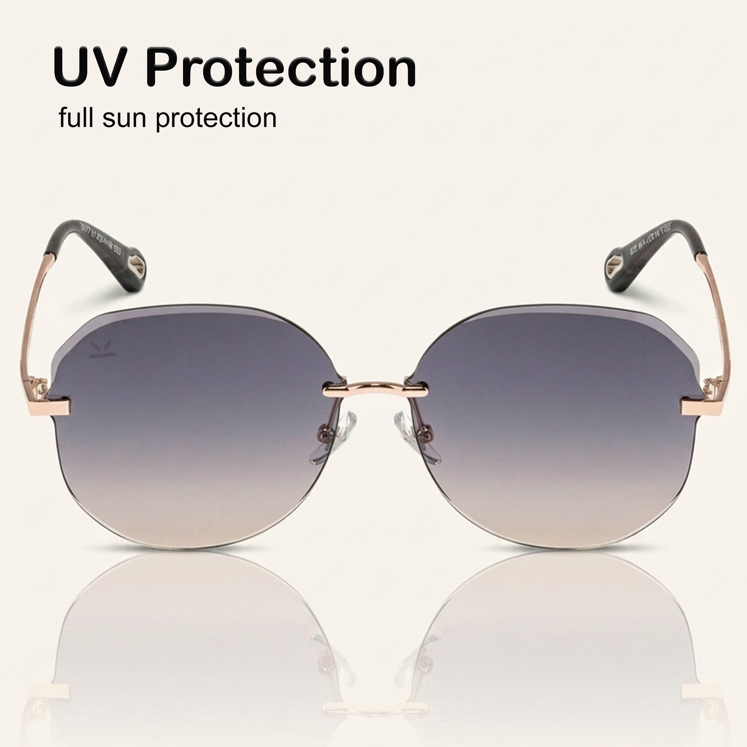 PERKEY UV Protected Branded Oversized Goggles For Women - PRKY0015-C2