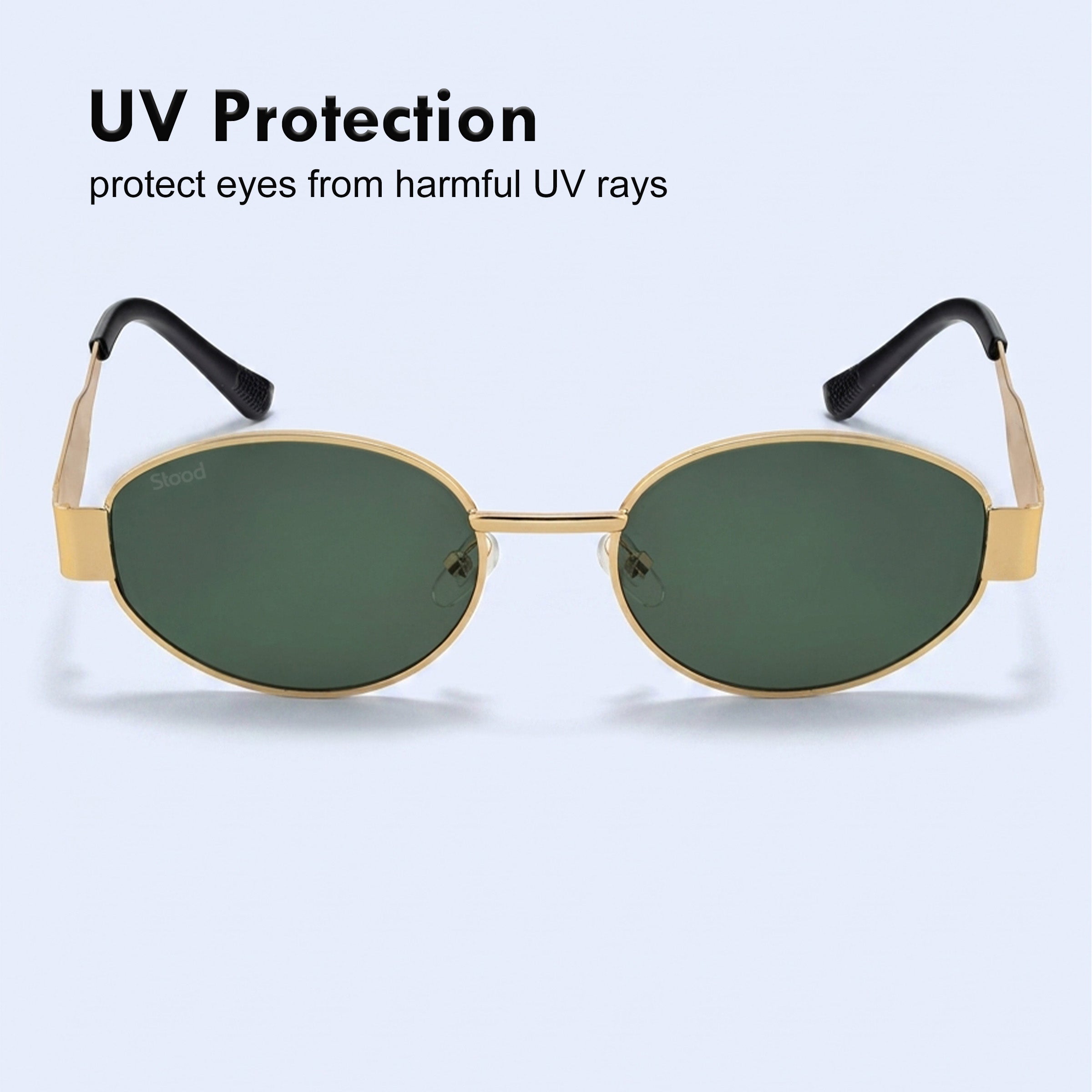 Stood Oval Green UV Protection Goggles For Men & Women Sunglasses – SG-STD0023-C4
