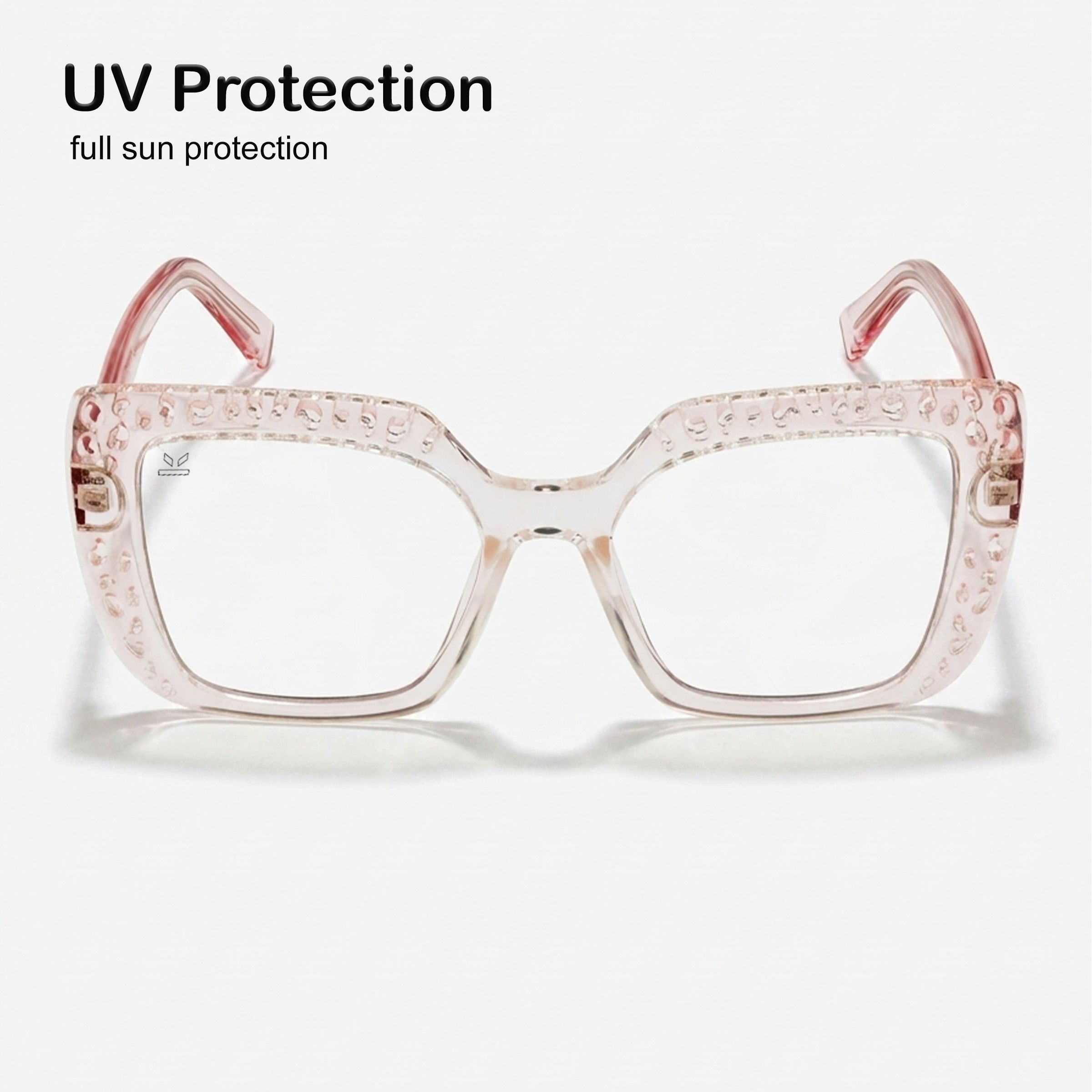 PERKEY Square Full Rim Anti Glare Specs for Women - OPTL0020-C4