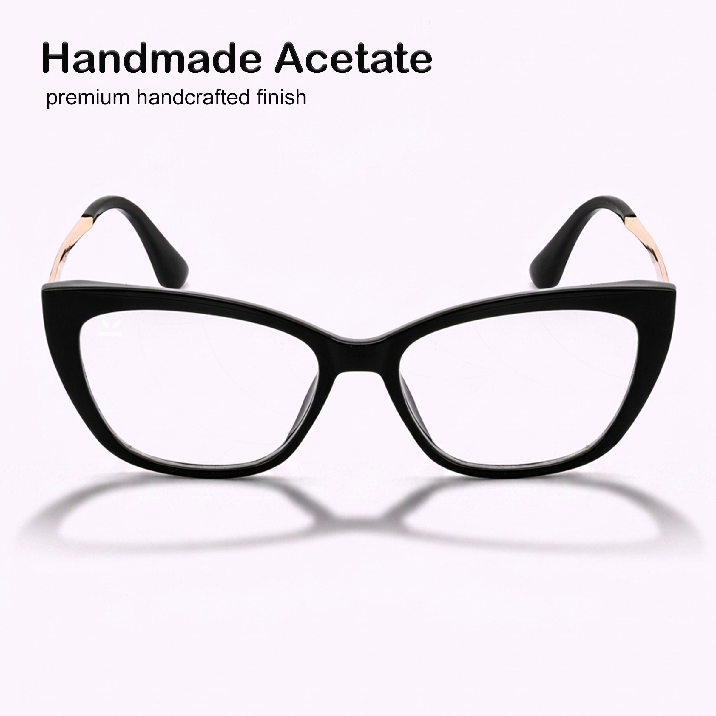 PERKEY Full Rim Cat Eye Bold Eyeglass Frame For Women - OPTL0024-C1