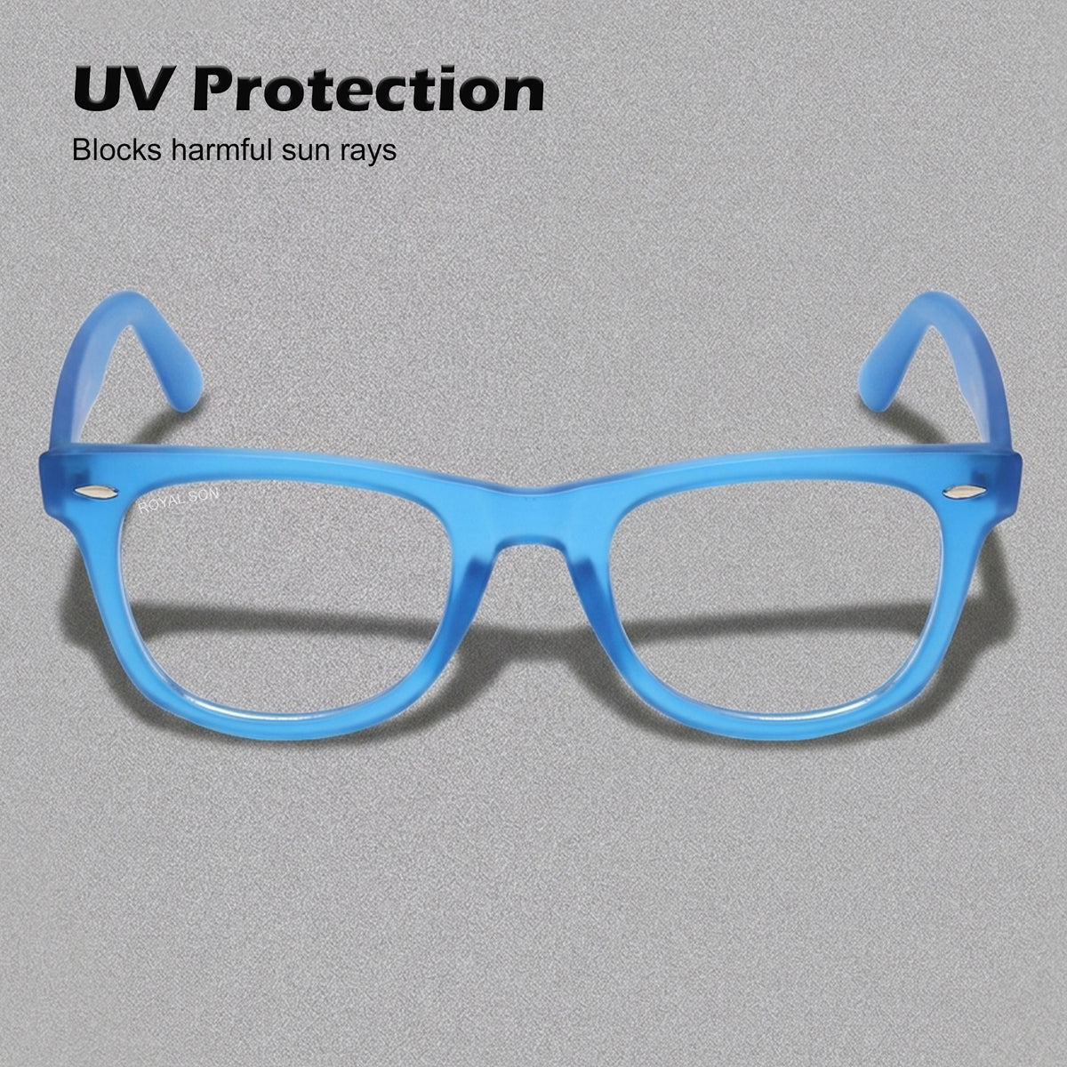 ROYAL SON Stylish Blue Cut Specs For Men Women - SF-RS3030-C12