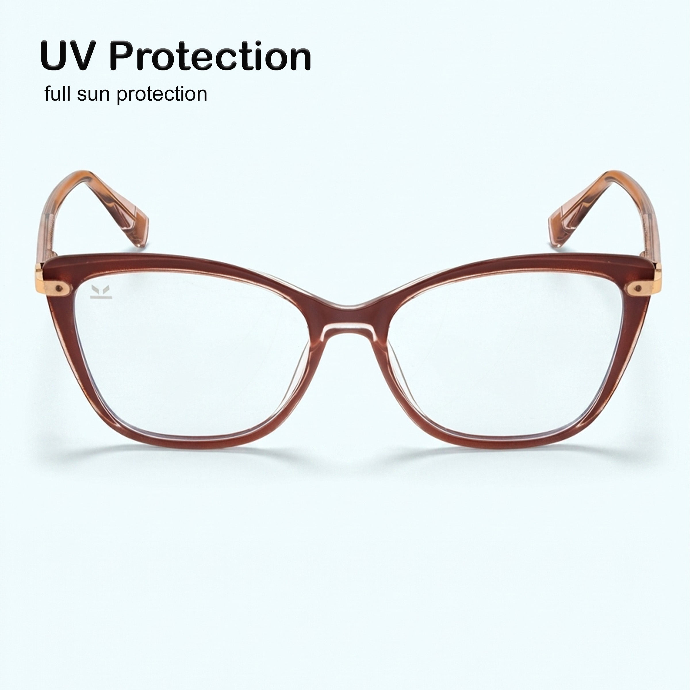 Perkey Square Cat Eye Protection Anti Glare Computer Glasses For Women – OPTL0027-C3