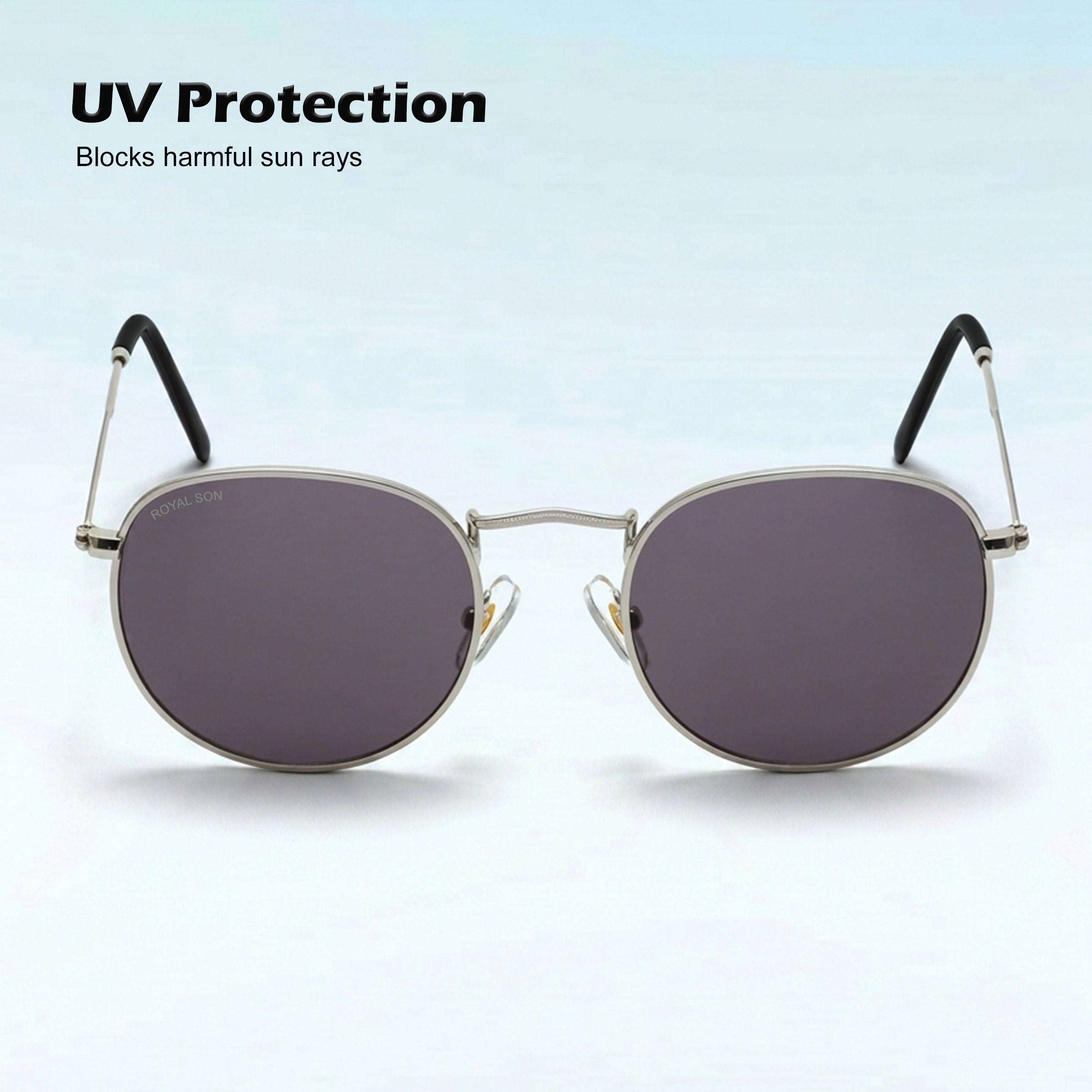 ROYAL SON UV Protected Round Sunglasses For Men And Women - RS0013RD