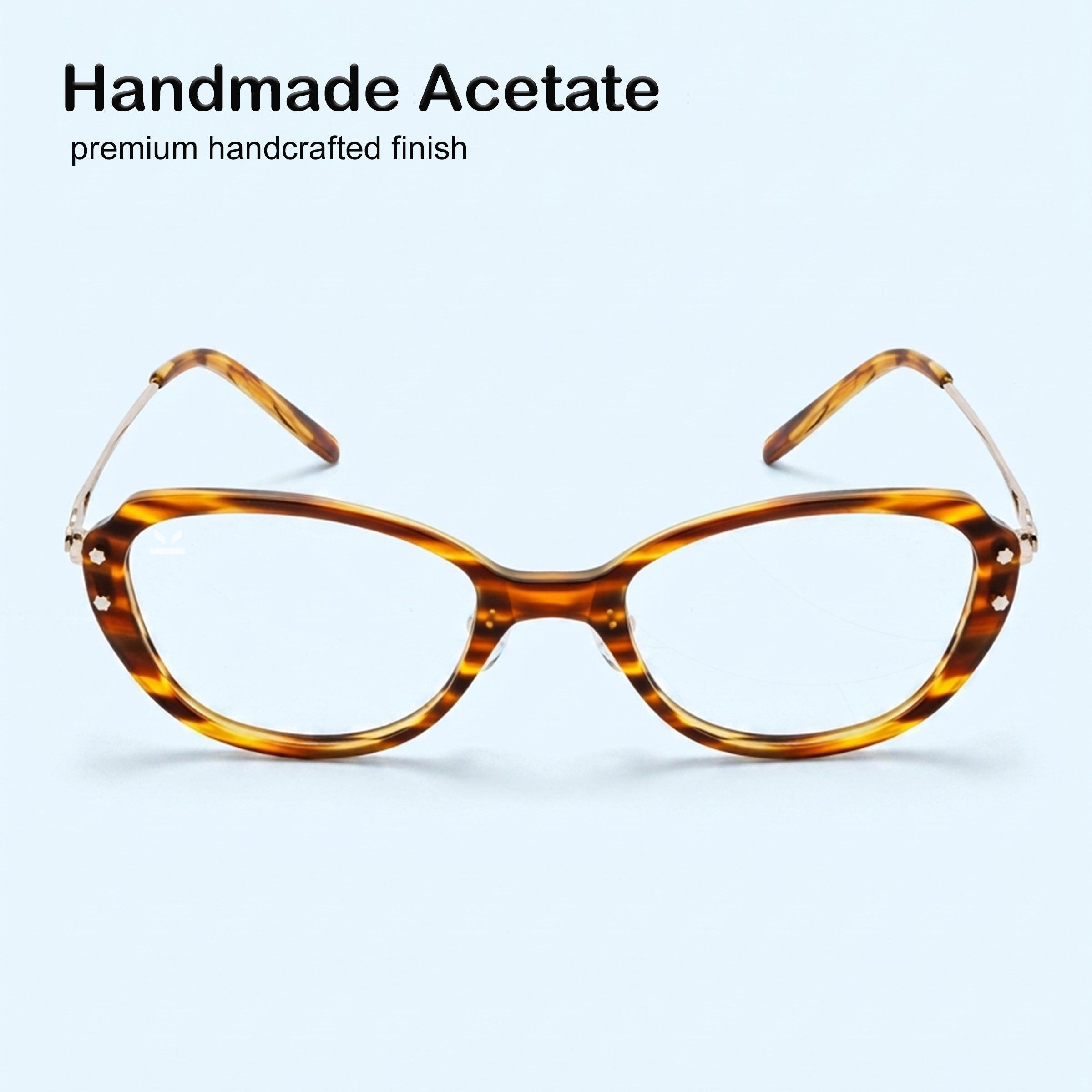 PERKEY Full Rim Oval Glossy Small Spectacles For Women - OPTL0025-C3