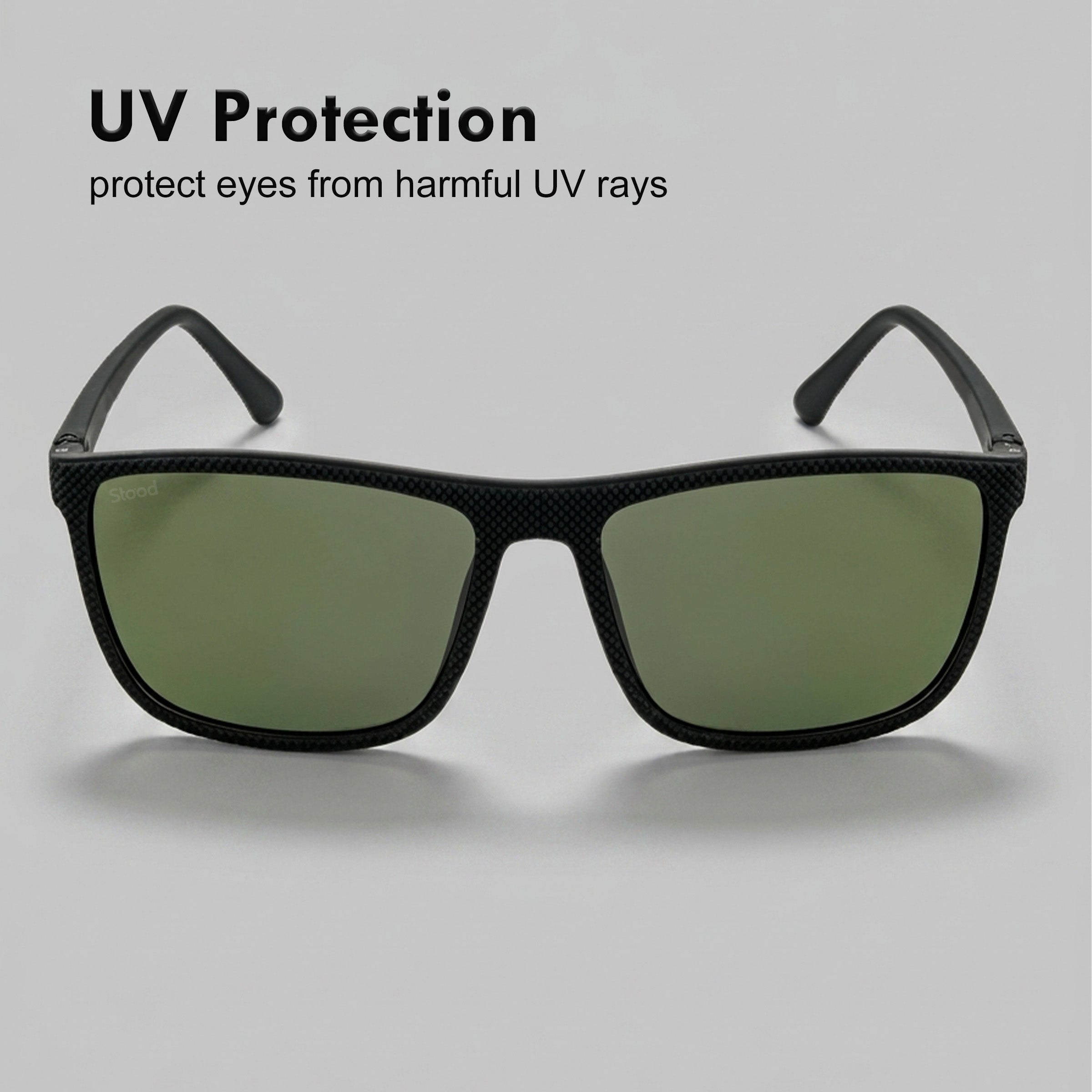 Stood Square Green Polarized UV Protection Chashma For Men & Women New Style – SG-STD0022-C2