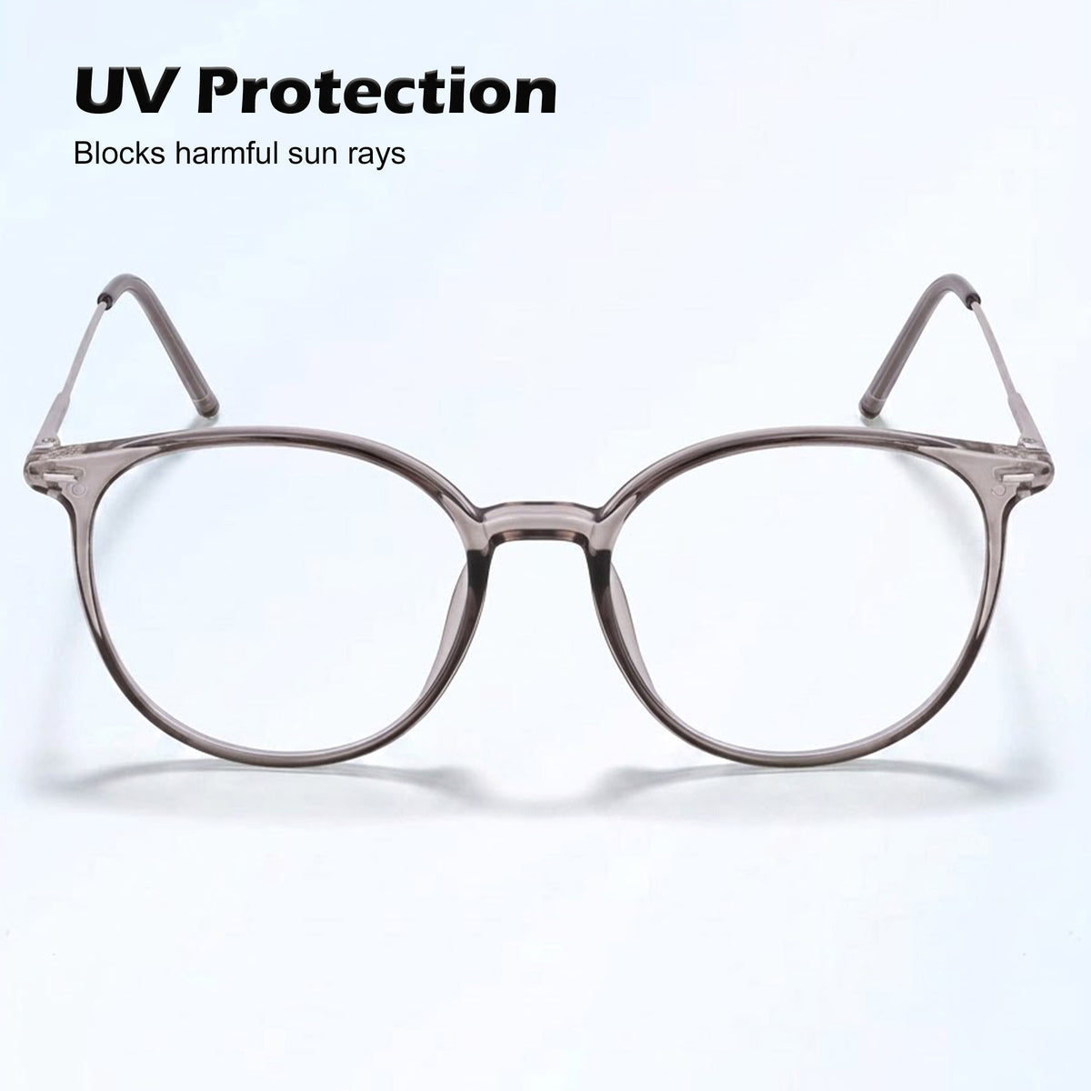 Royal Son Round Grey Blue Light Blocking Spectacles Frames Men Women - SF0089-C1