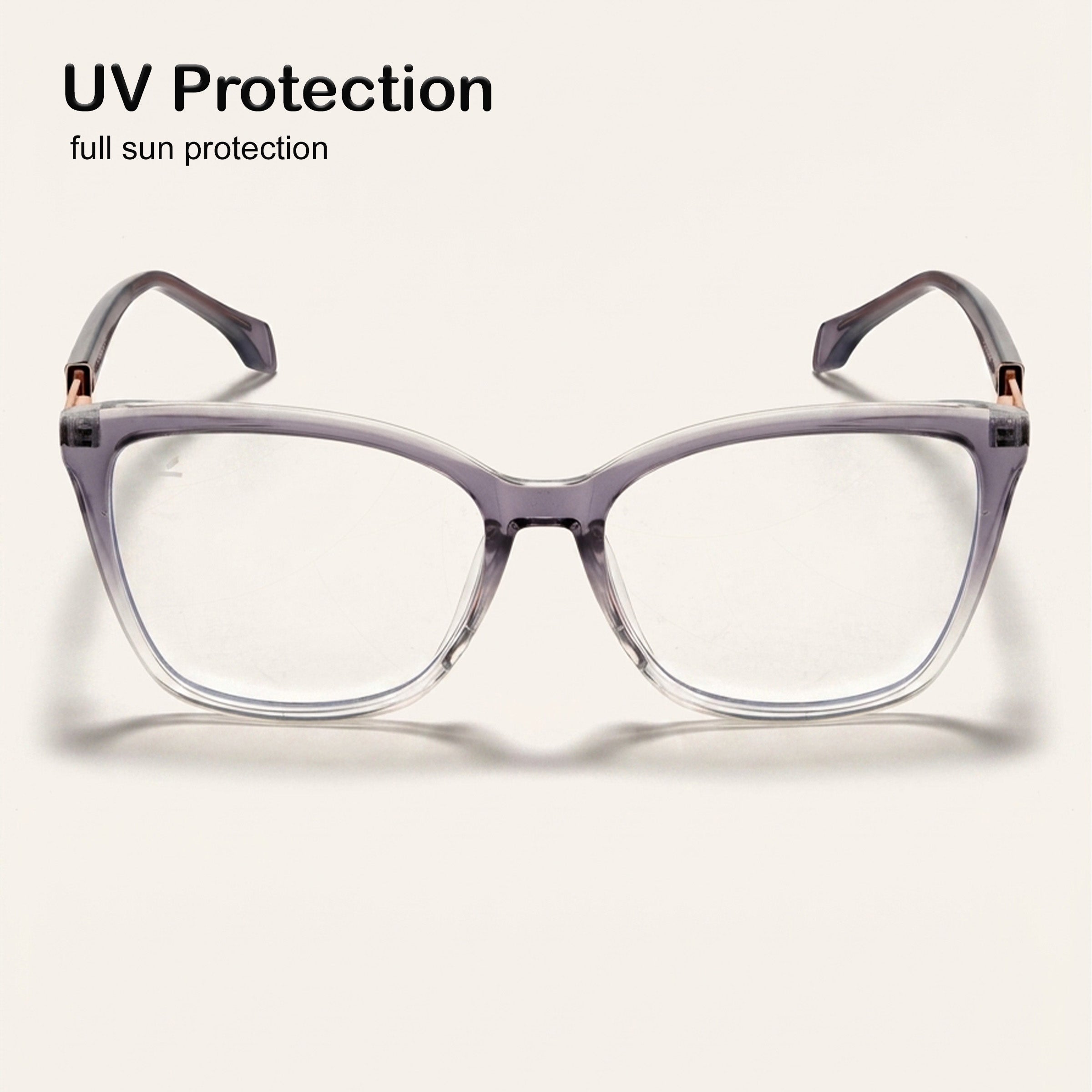 Perkey Square Cat Eye Anti Glare Spectacles Frames For Women – OPTL0028-C2