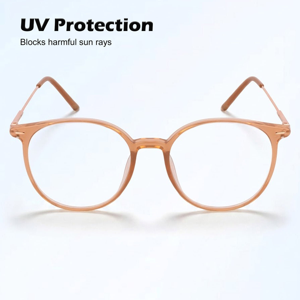 Royal Son Round Pink Blue Light Blocking Blue Cut Eyeglasses Men Women - SF0089-C3