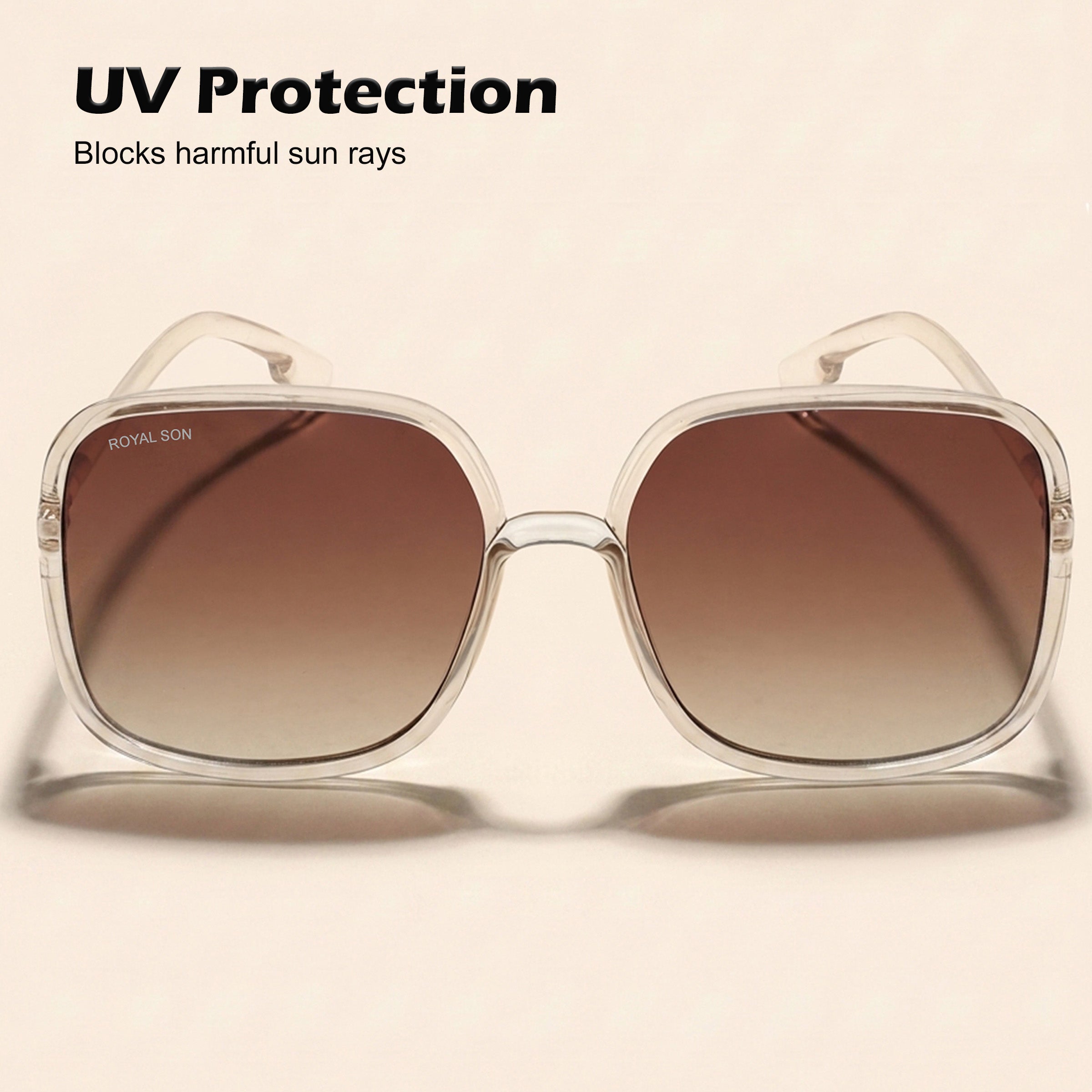 Royal Son Oversized Square UV Protected Women Sunglasses - CHI0096-C2