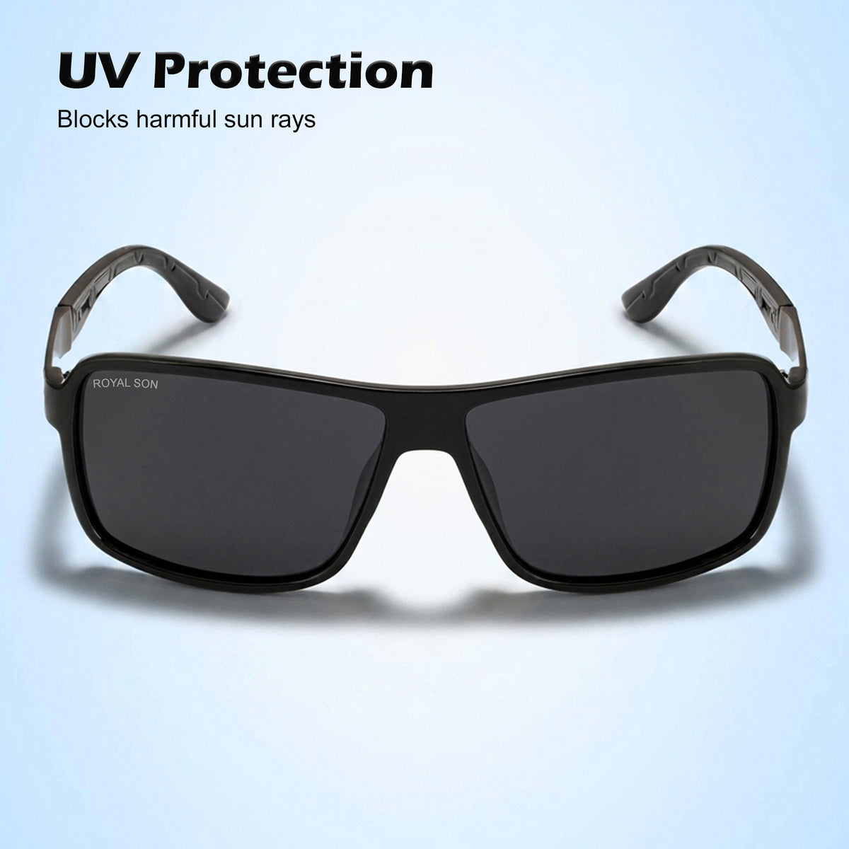 Royal Son Rectangular UV Protection Men Sunglasses - CHI00123-C1