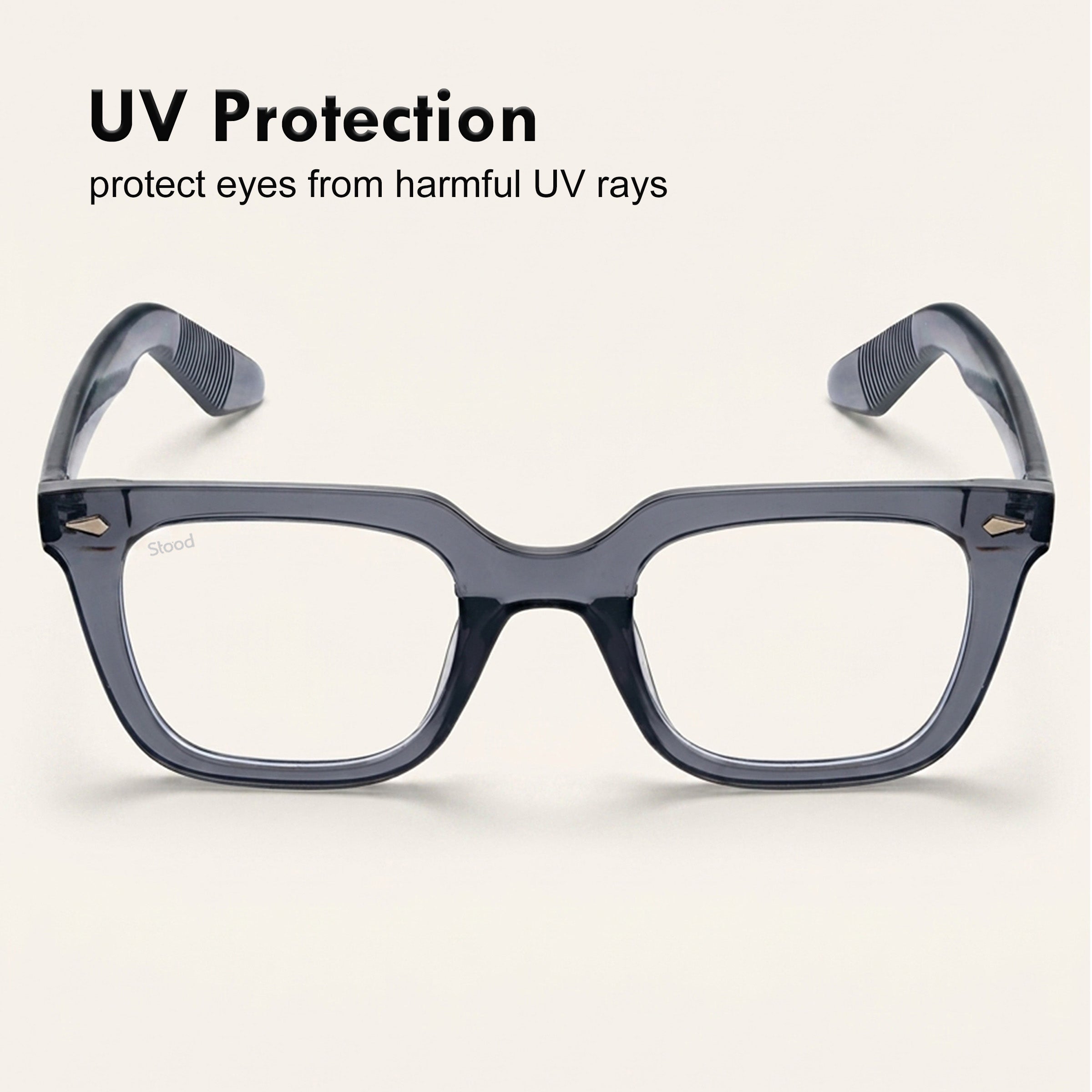 Stood Square Anti Glare Spectacles Frames For Men & Women – SF-STD0013-C2