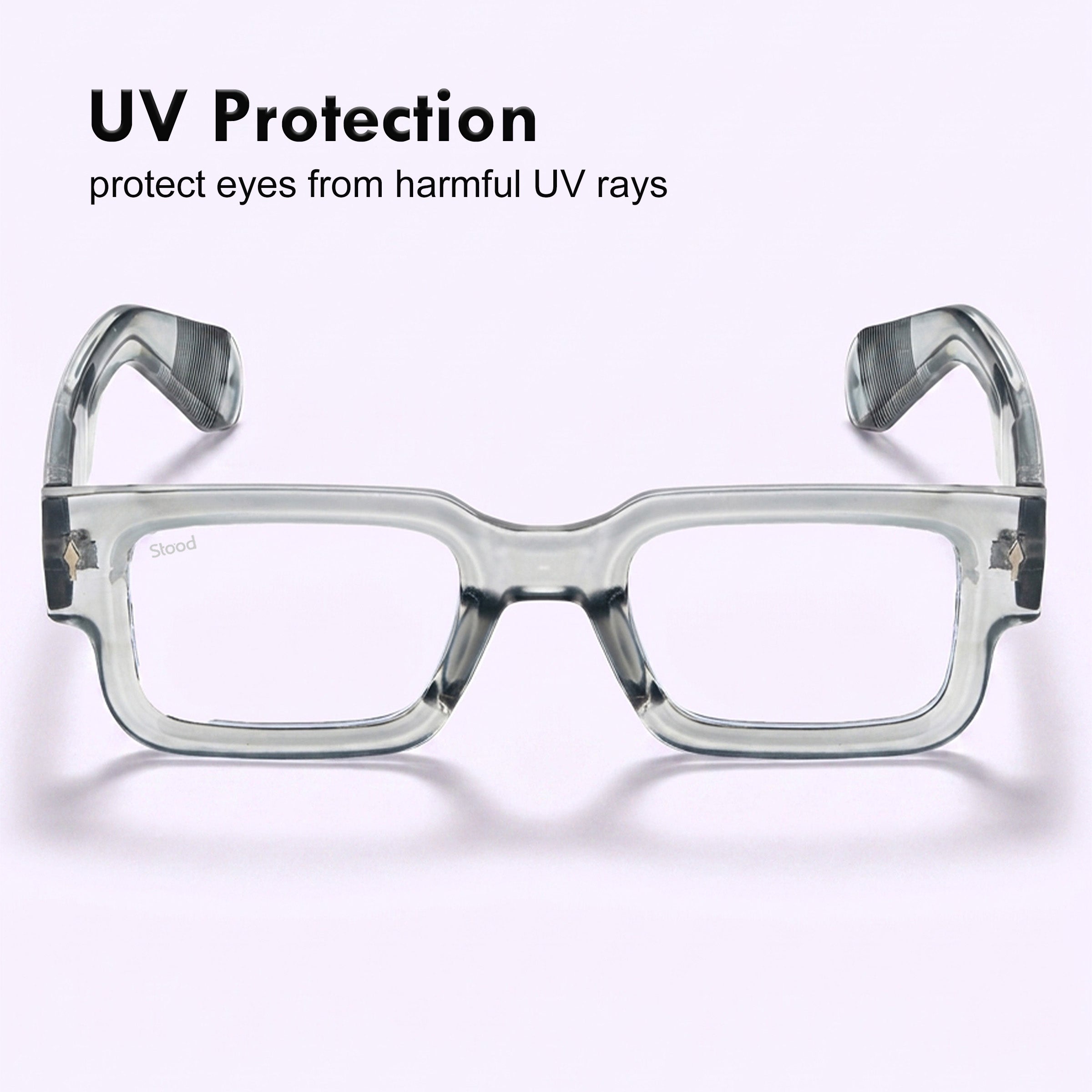 Stood Square Anti Glare Spectacles Frames For Men & Women – SF-STD0014-C2