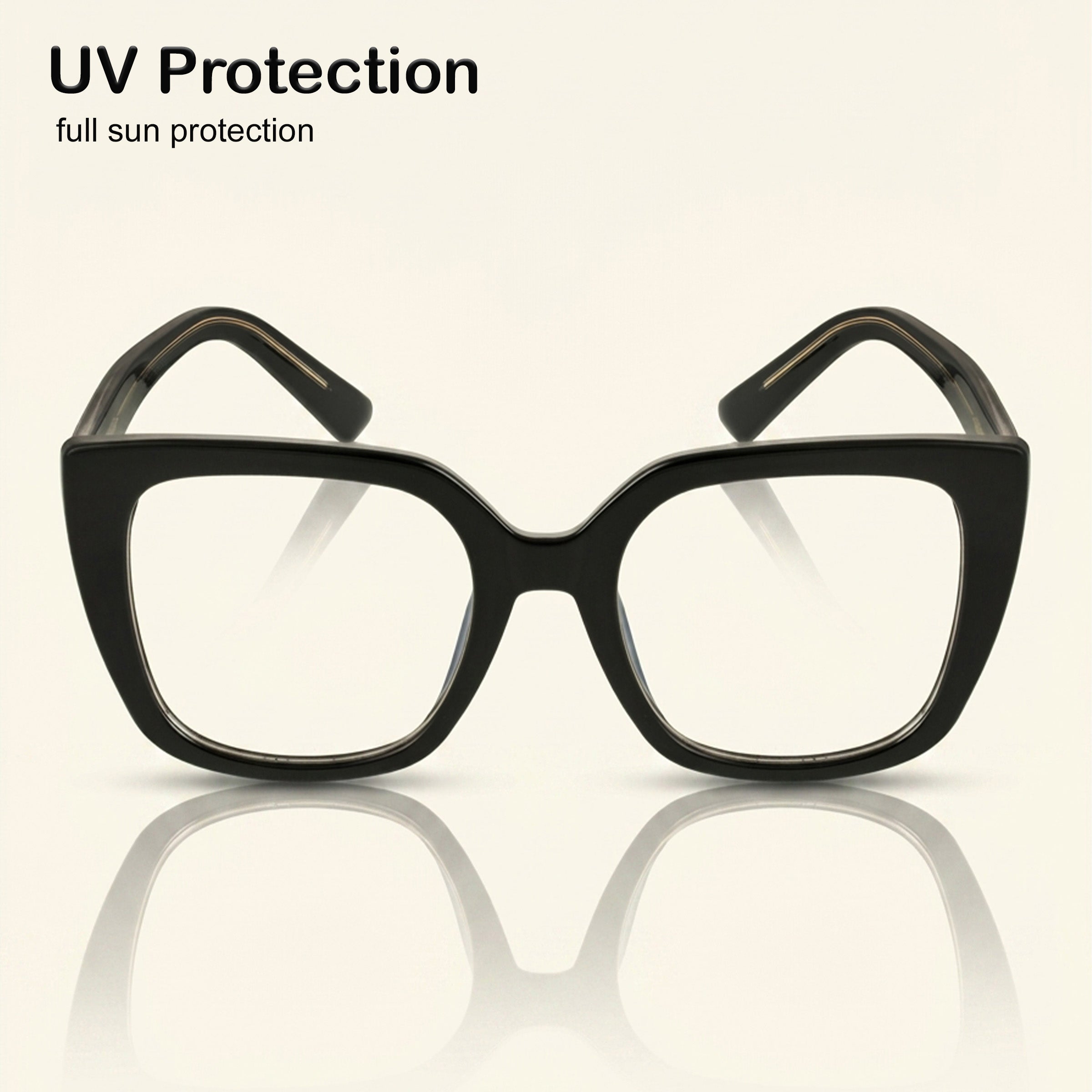 PERKEY Full Rim Square-Oversized  Spectacles Frames Men Women - OPTL002-C1