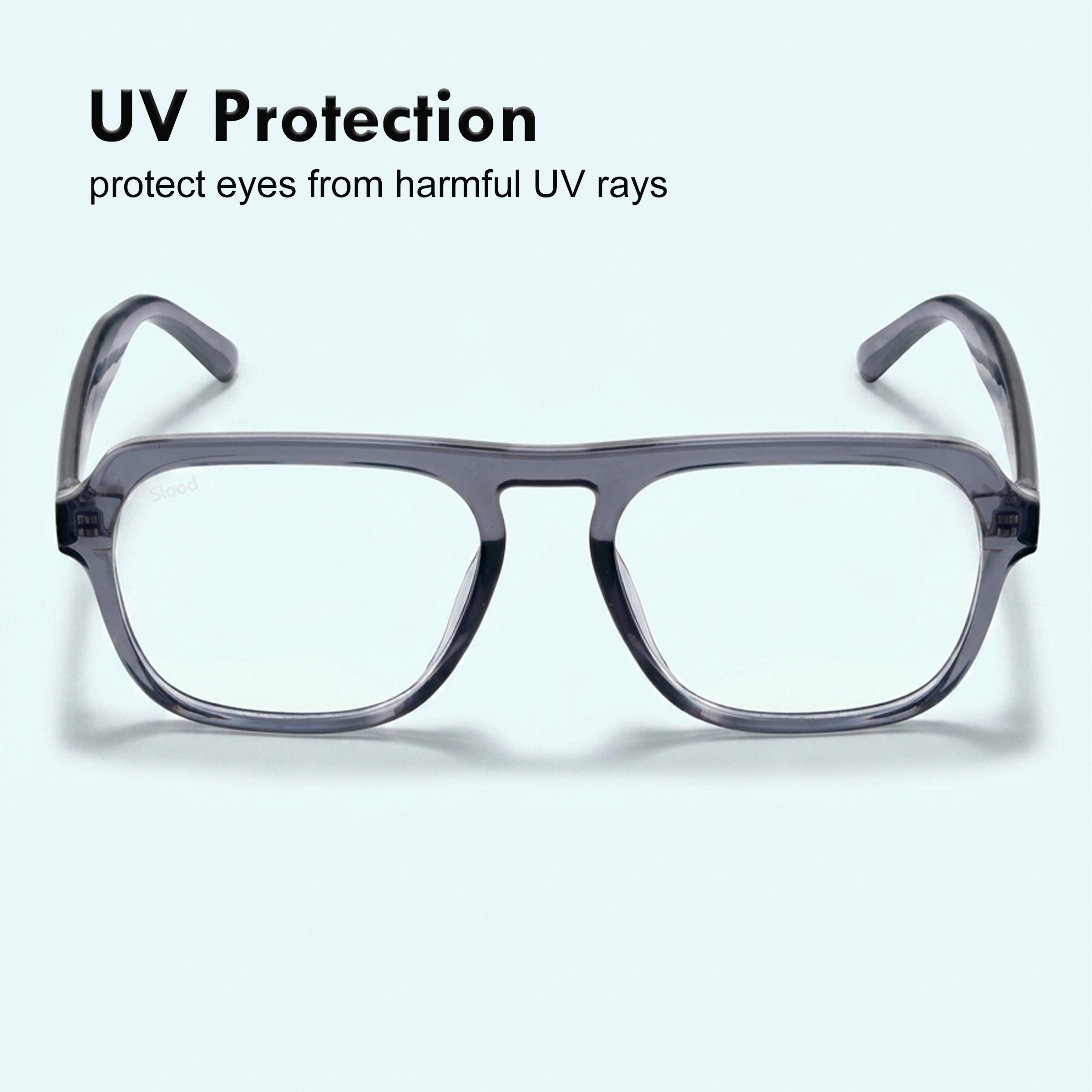 Stood Square Anti Glare Spectacles Frames For Men & Women – SF-STD0024-C2
