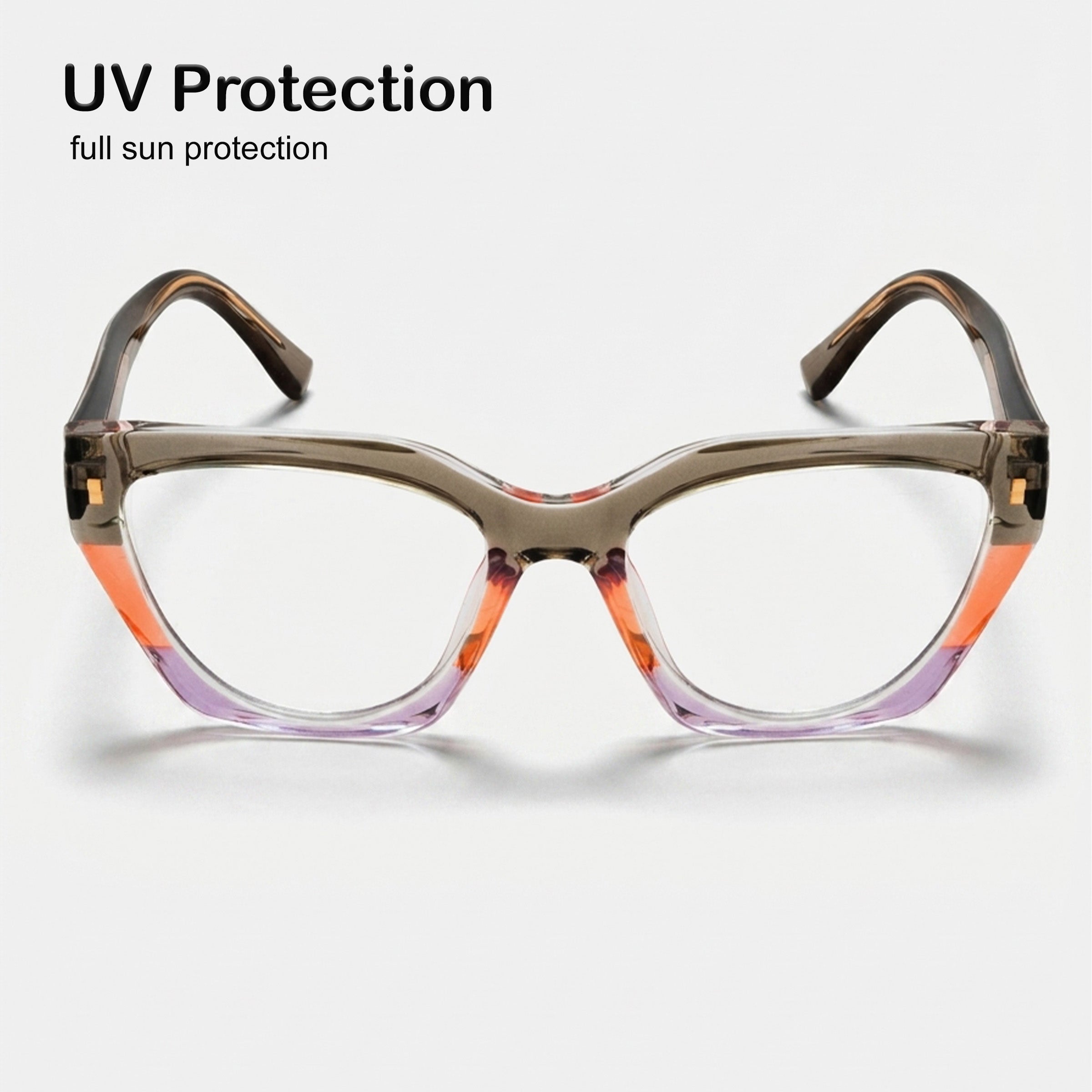 PERKEY Full Rim Cat Eye Blue Light Cut & Antiglare Computer Eyeglasses For Women  - OPTL0017-C1