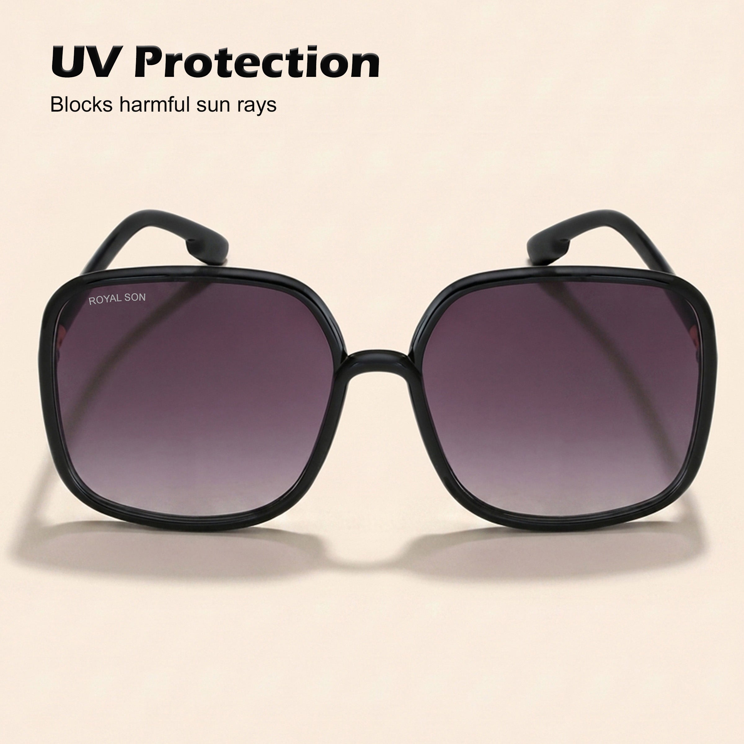 Royal Son Oversized Square UV Protected Women Sunglasses - CHI0096-C1