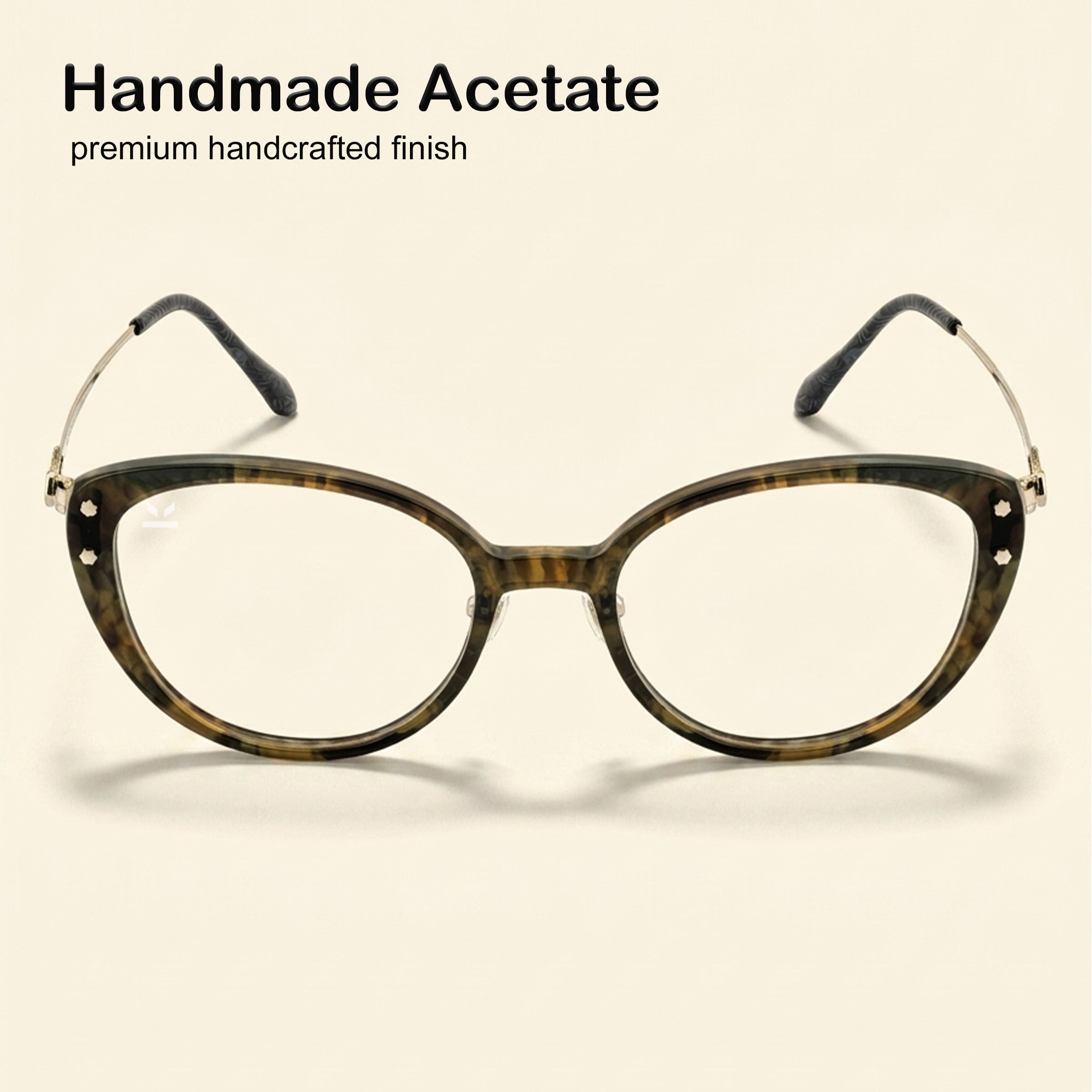 PERKEY Full Rim Soft Cat Eye Tortoise Print Eyeglass Frame For Women - OPTL0026-C3