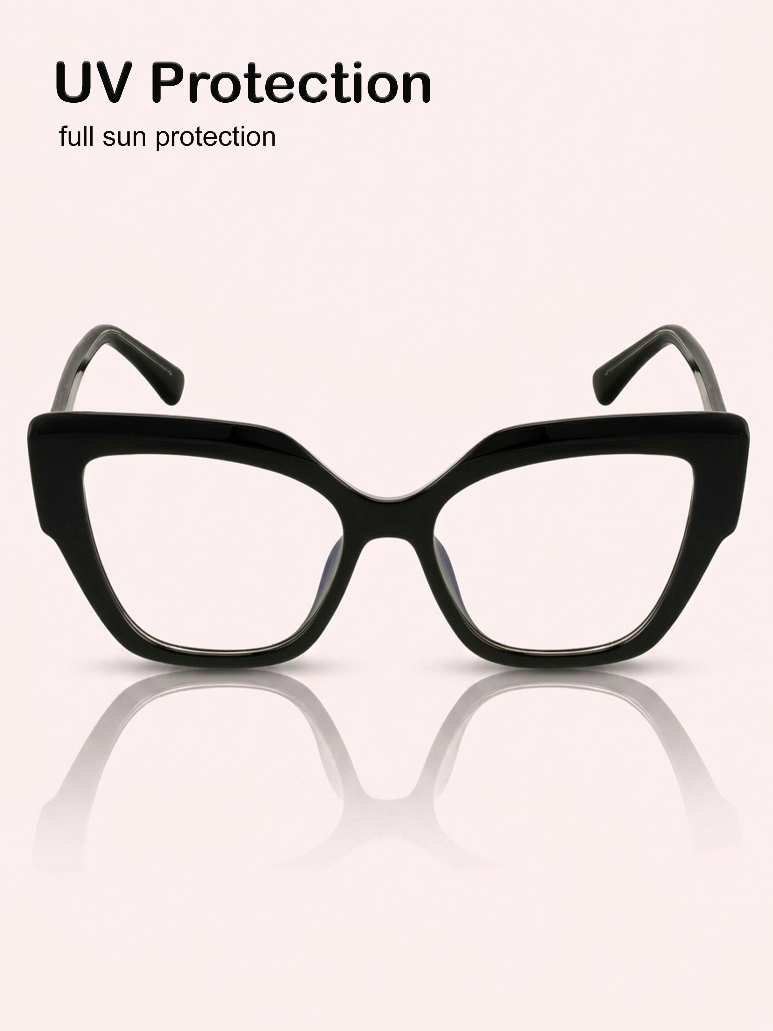 PERKEY Full Rim Cat Eye-Oversized Spectacles Frames Women - OPTL001-C1