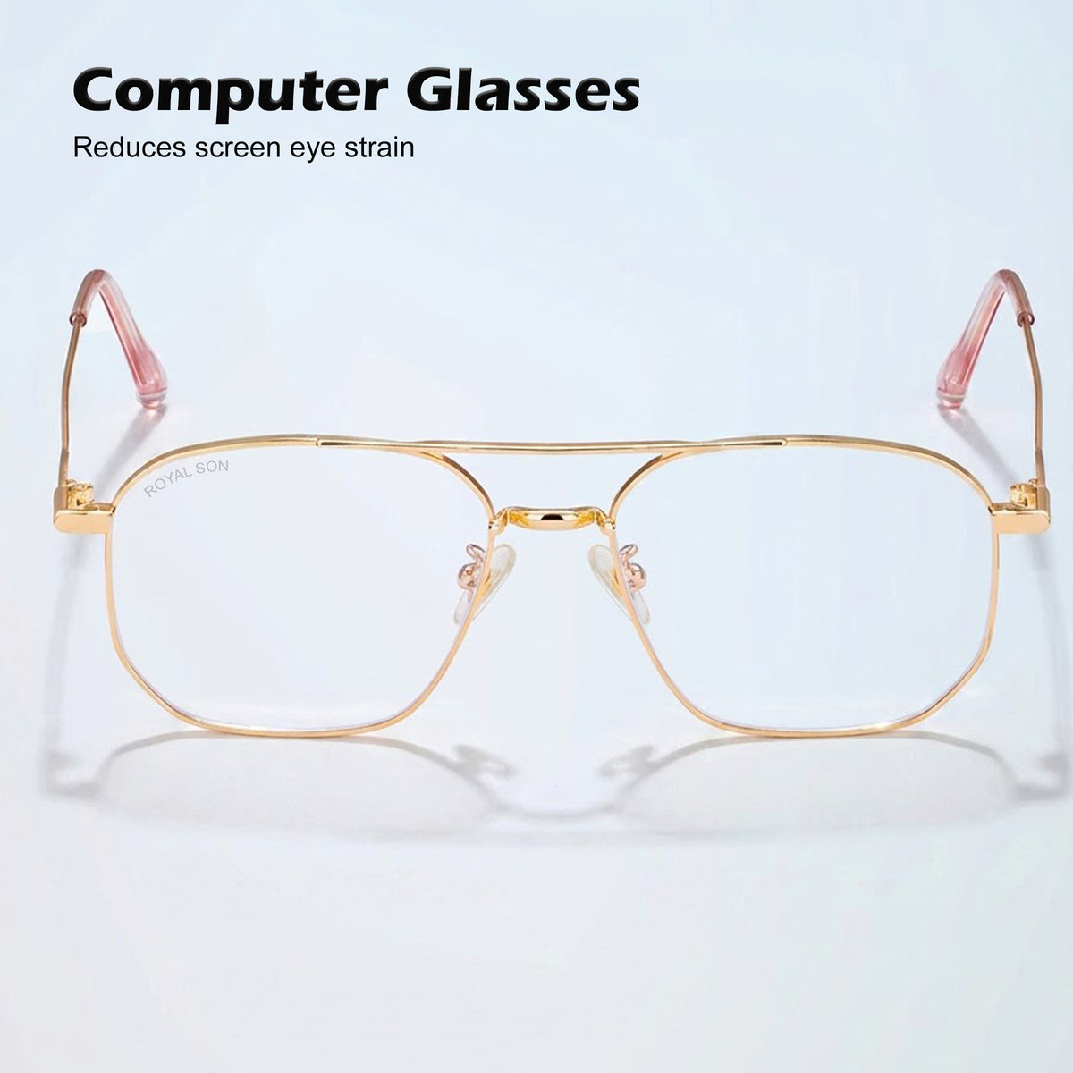 Royal Son Square Blue Ray Cut Men Women Eye Glasses - SF0020-C3