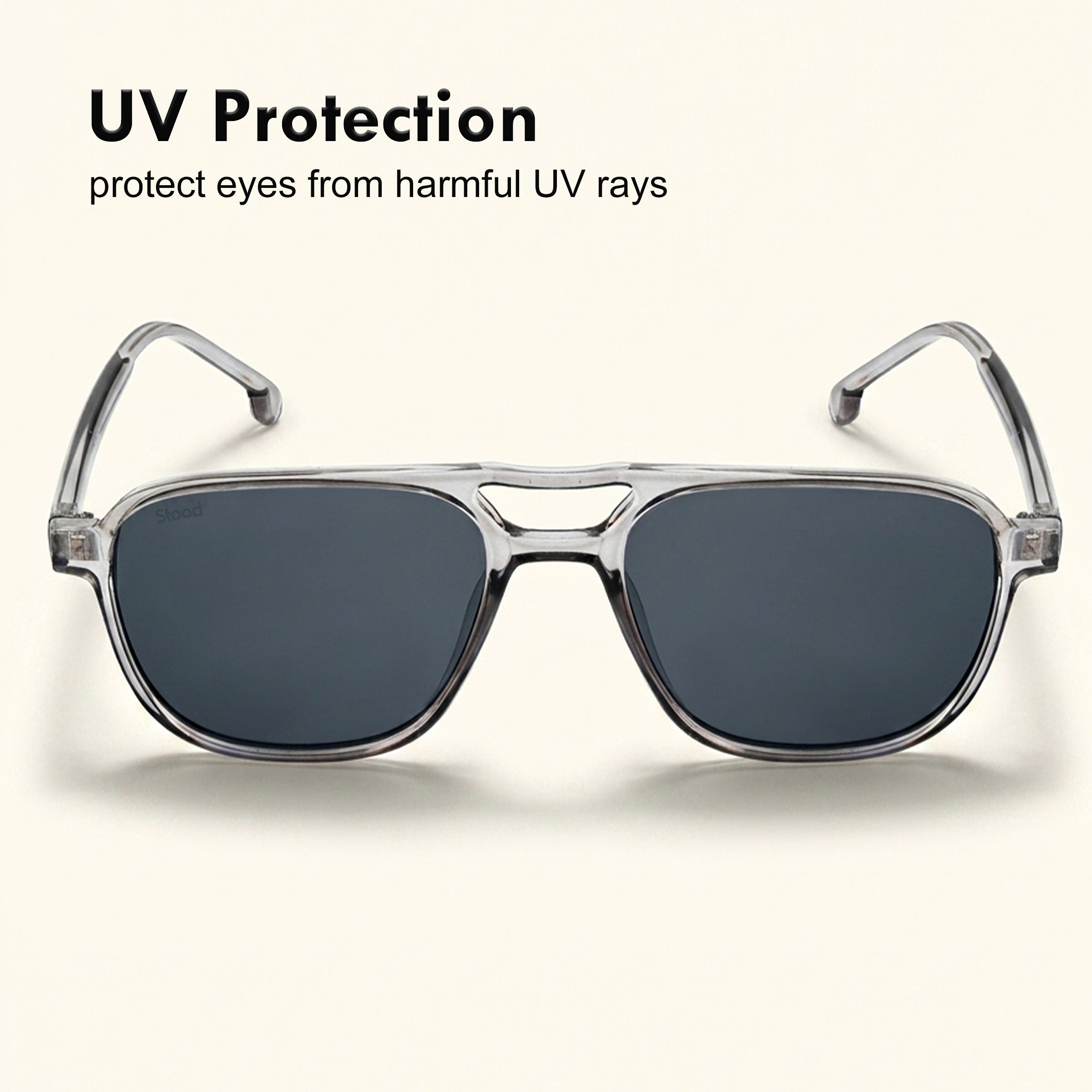 Stood Retro Square Black UV Protection Chashma For Men & Women New Style – SG-STD0017-C2