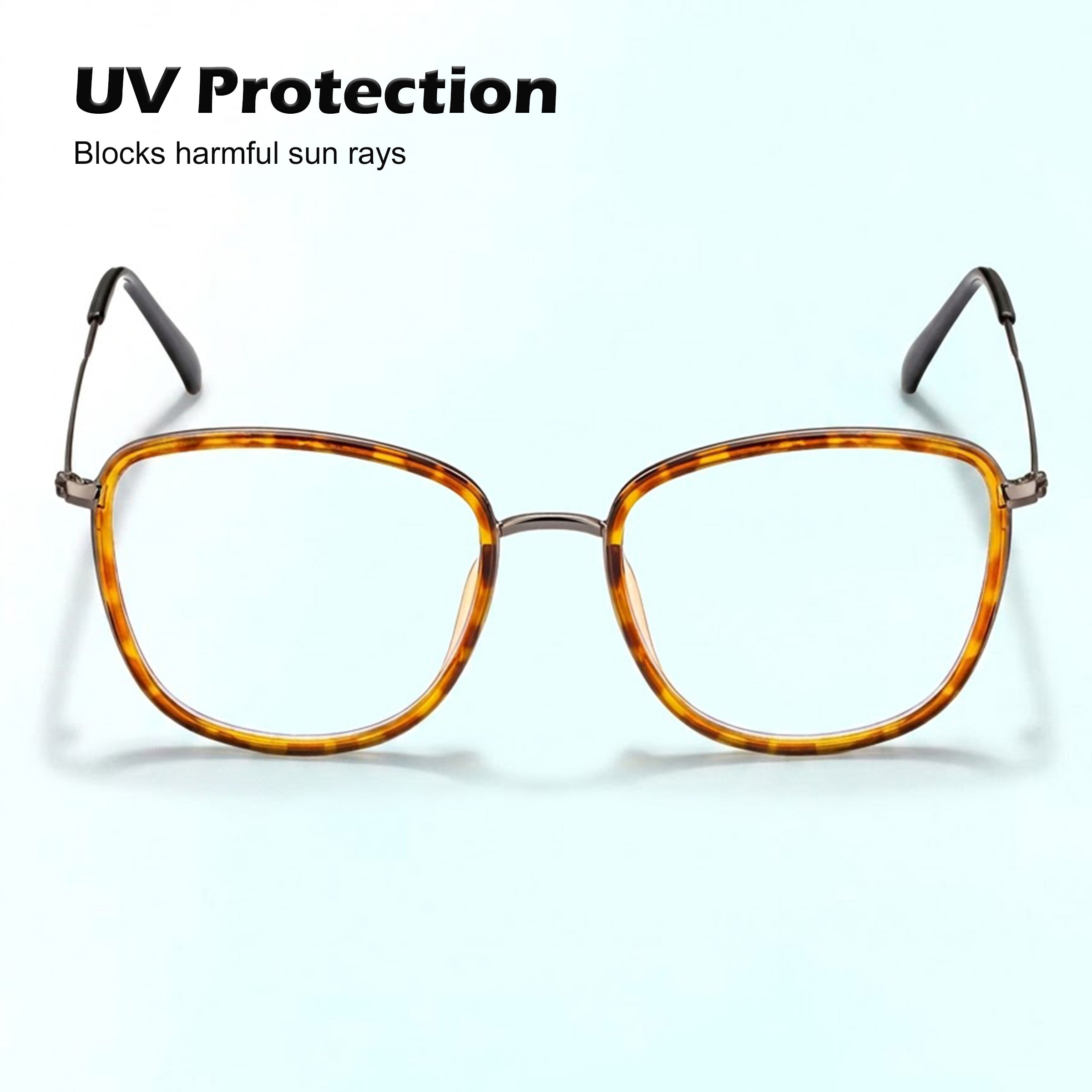 Royal Son Square Blue Ray Cut Men Women Eye Glasses - SF0015-C4