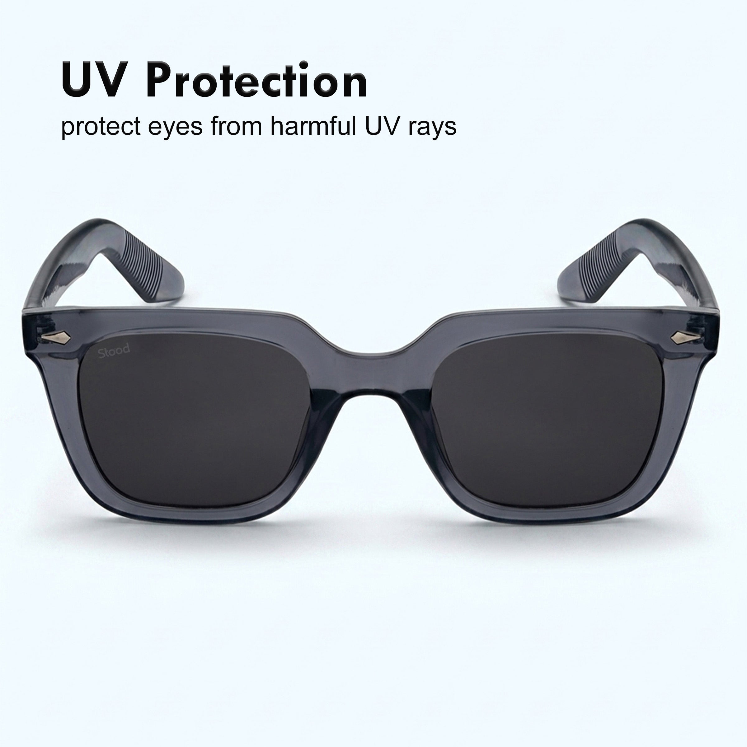 Stood Retro Square Black UV Protection Chashma For Men & Women New Style – SG-STD0013-C2