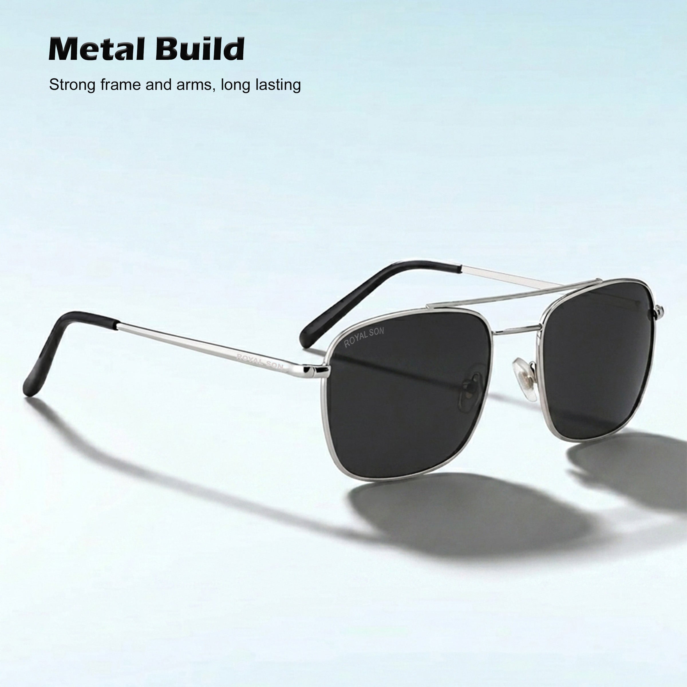 ROYAL SON UV Protected Square Sunglasses For Men And Women - RS0038AV