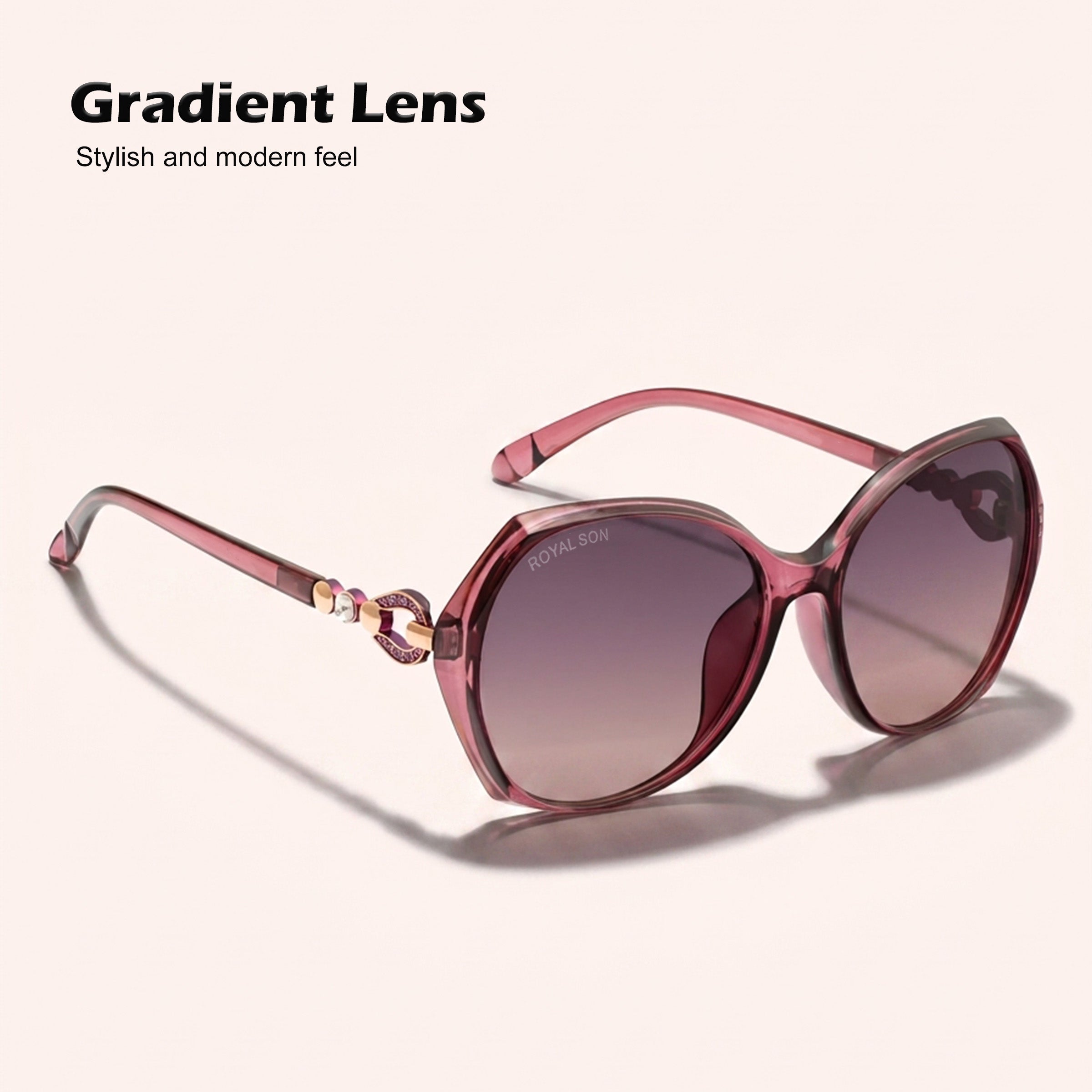 Royal Son Oversized Butterfly UV Protected Women Sunglasses - CHIWM00116-C4