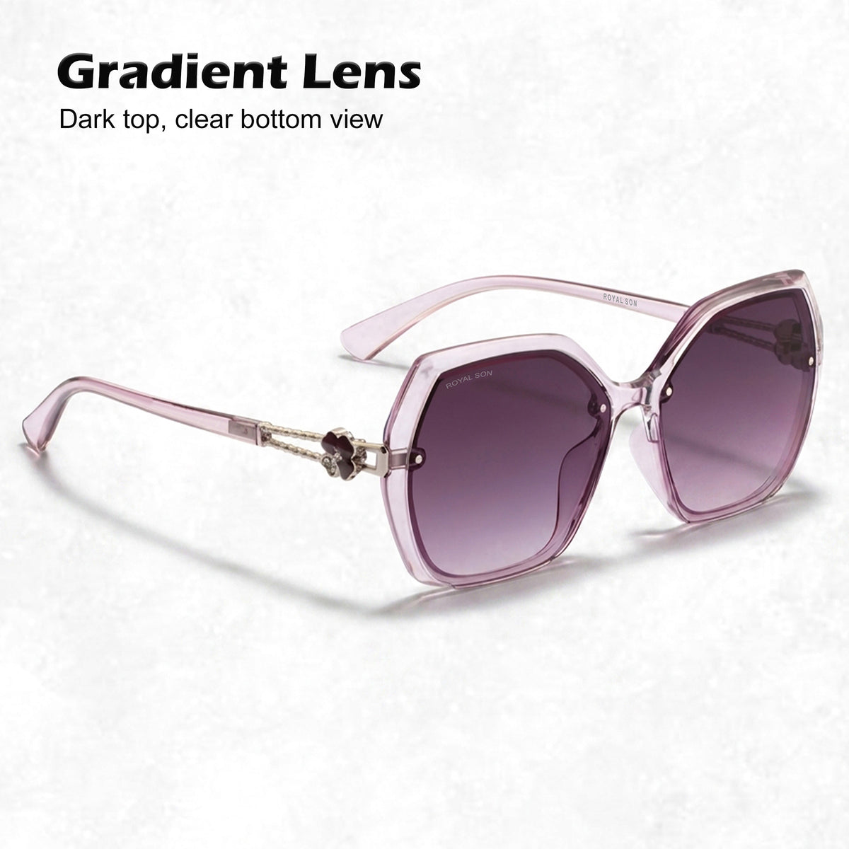 Royal Son Oversized Butterfly UV Protected Women Sunglasses - CHIWM00115-C3