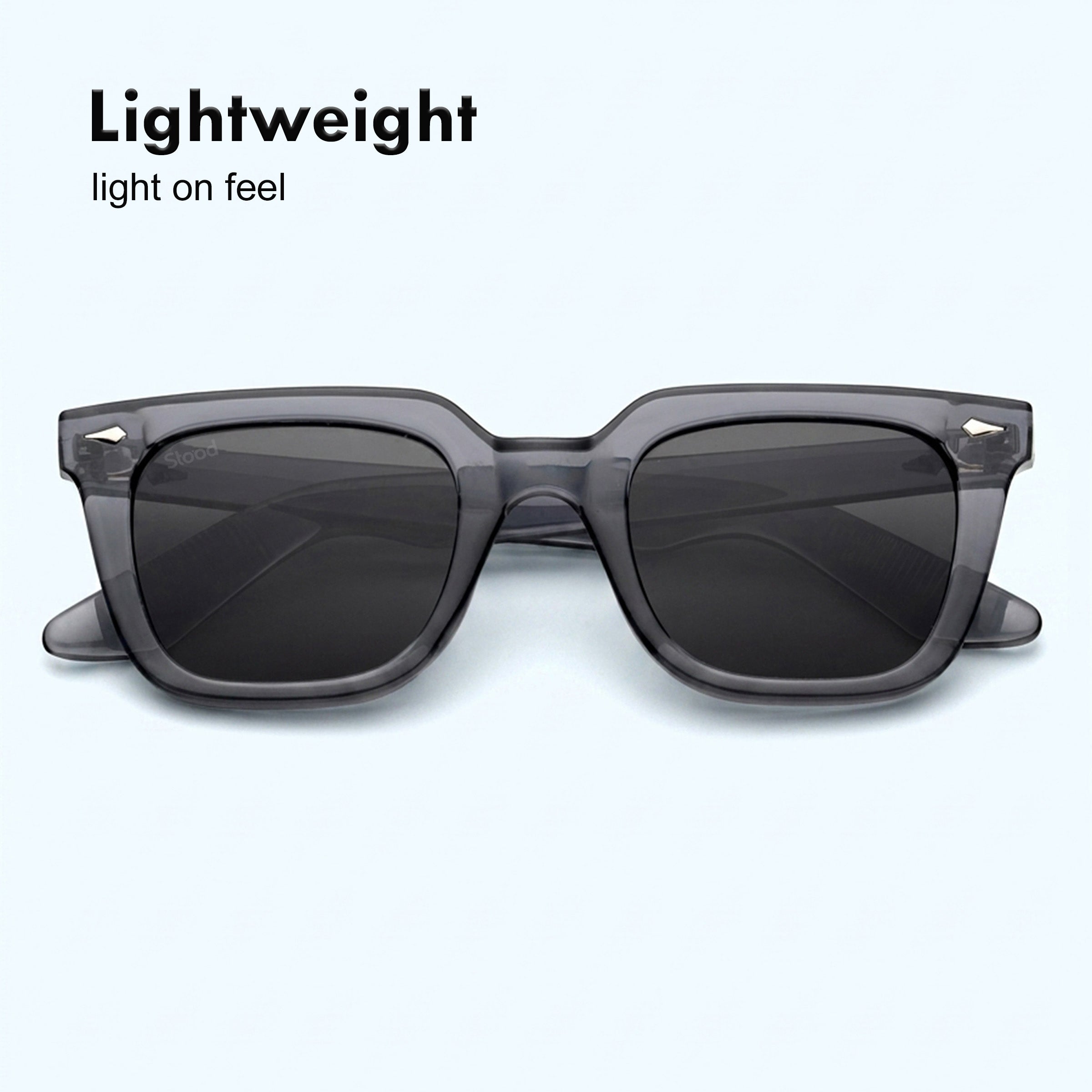 Stood Retro Square Black UV Protection Chashma For Men & Women New Style – SG-STD0013-C2