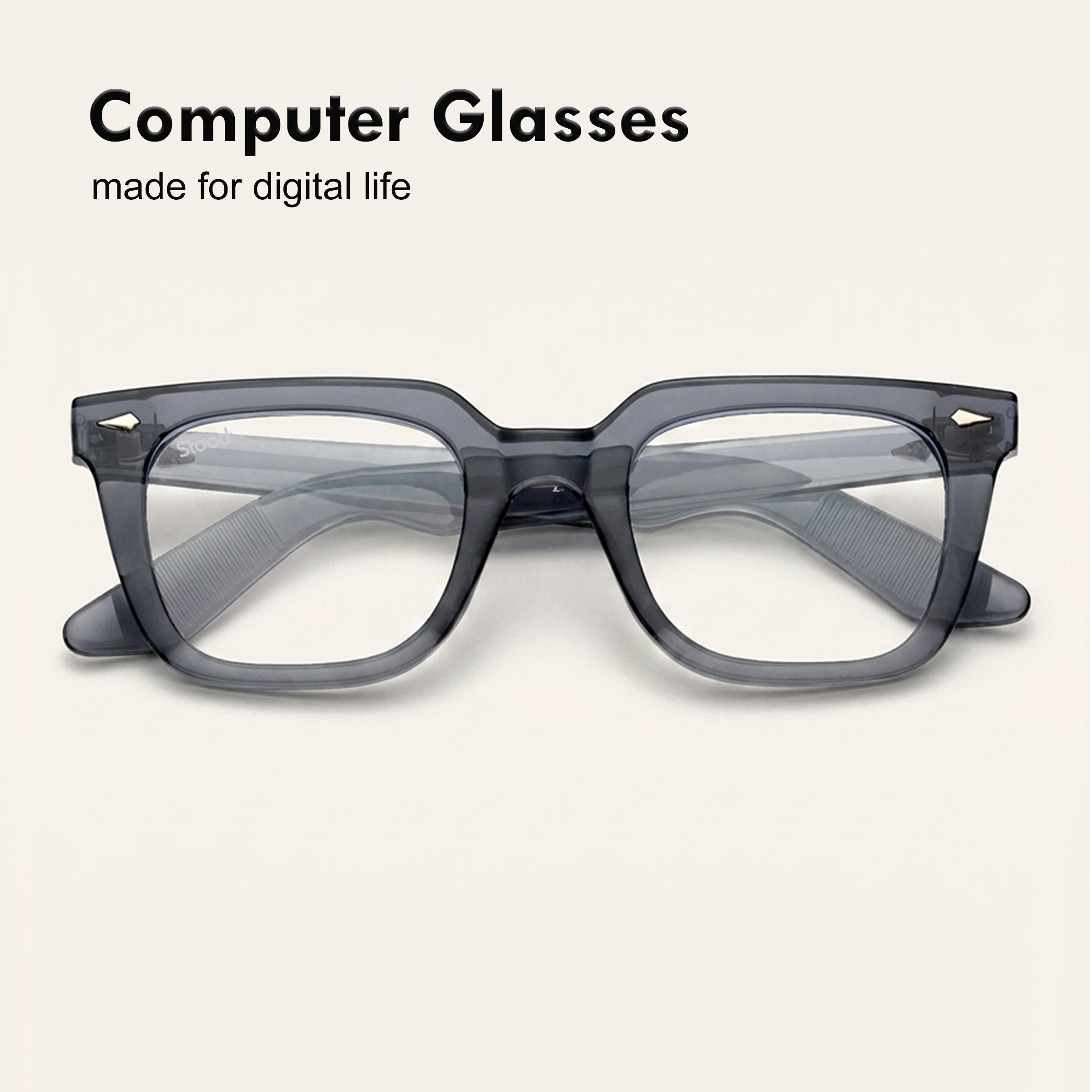 Stood Square Anti Glare Spectacles Frames For Men & Women – SF-STD0013-C2