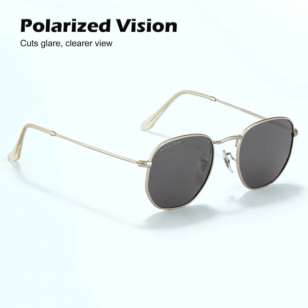 Royal Son Hexagonal Polarized Men Women Sunglasses - CHI00108-C5